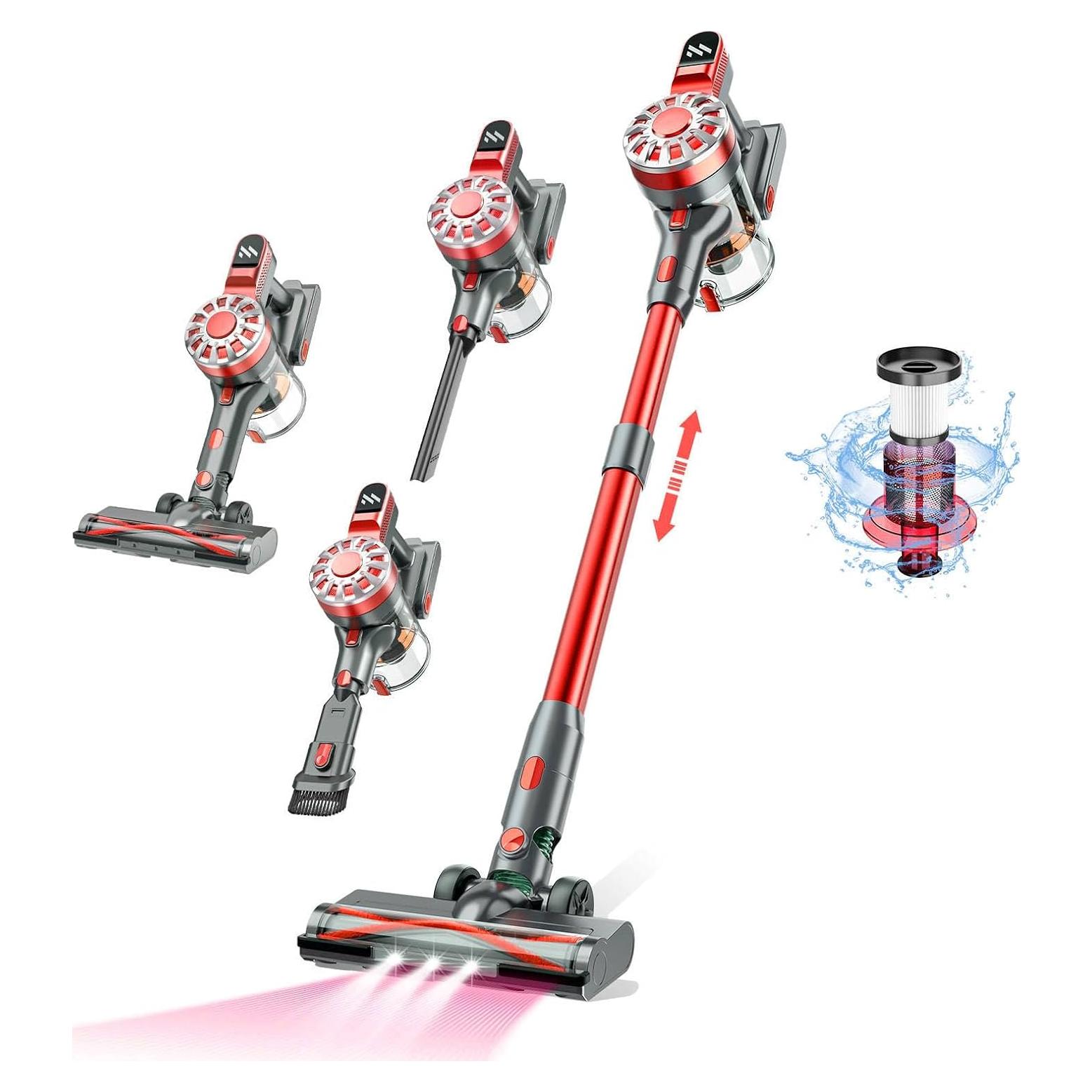 Aspiradora Inalámbrica WLOTPO V07, 35 Minutos, HEPA, Ligera