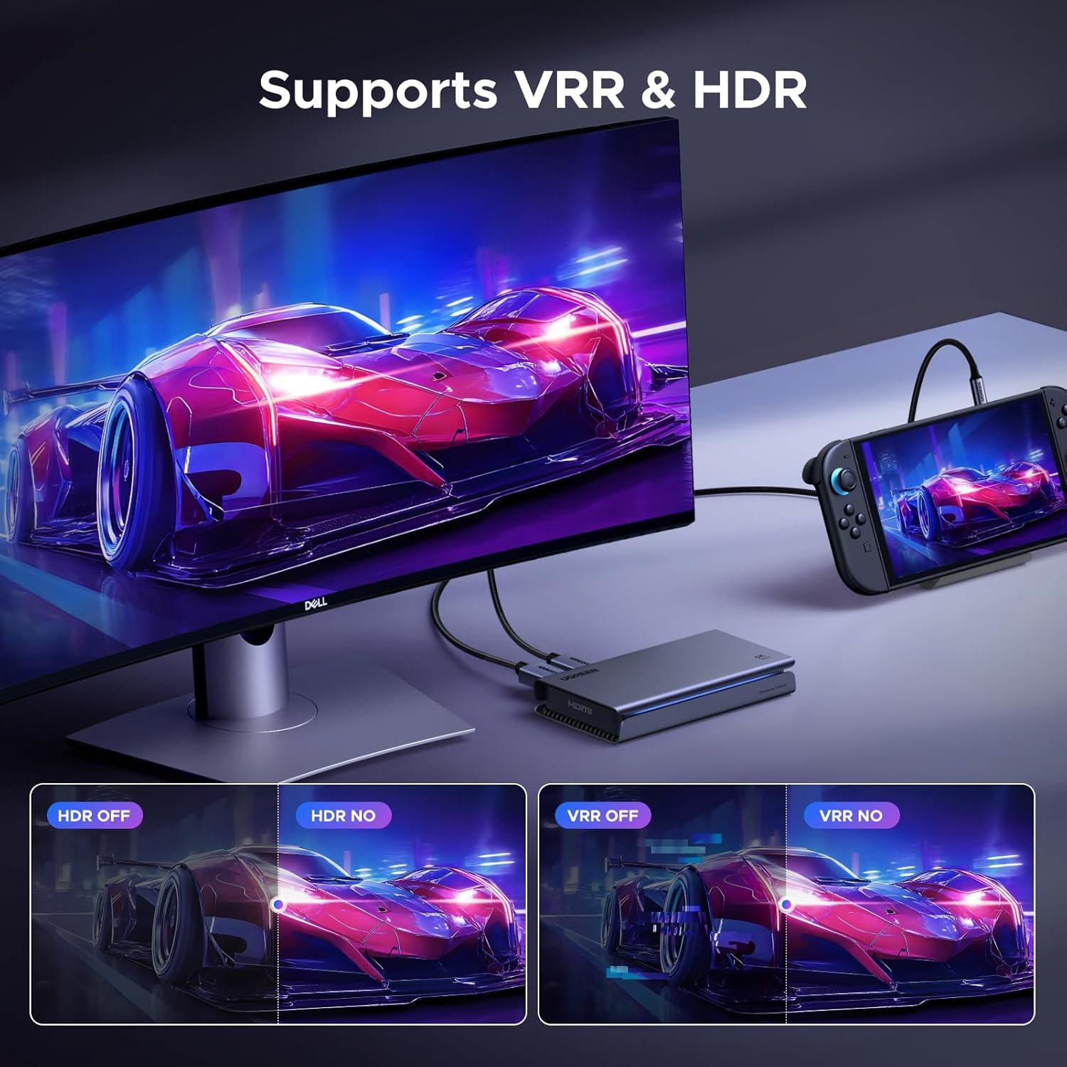 Tarjeta de Captura UGREEN 4K 144Hz HDMI a USB 3.2 con Micrófono