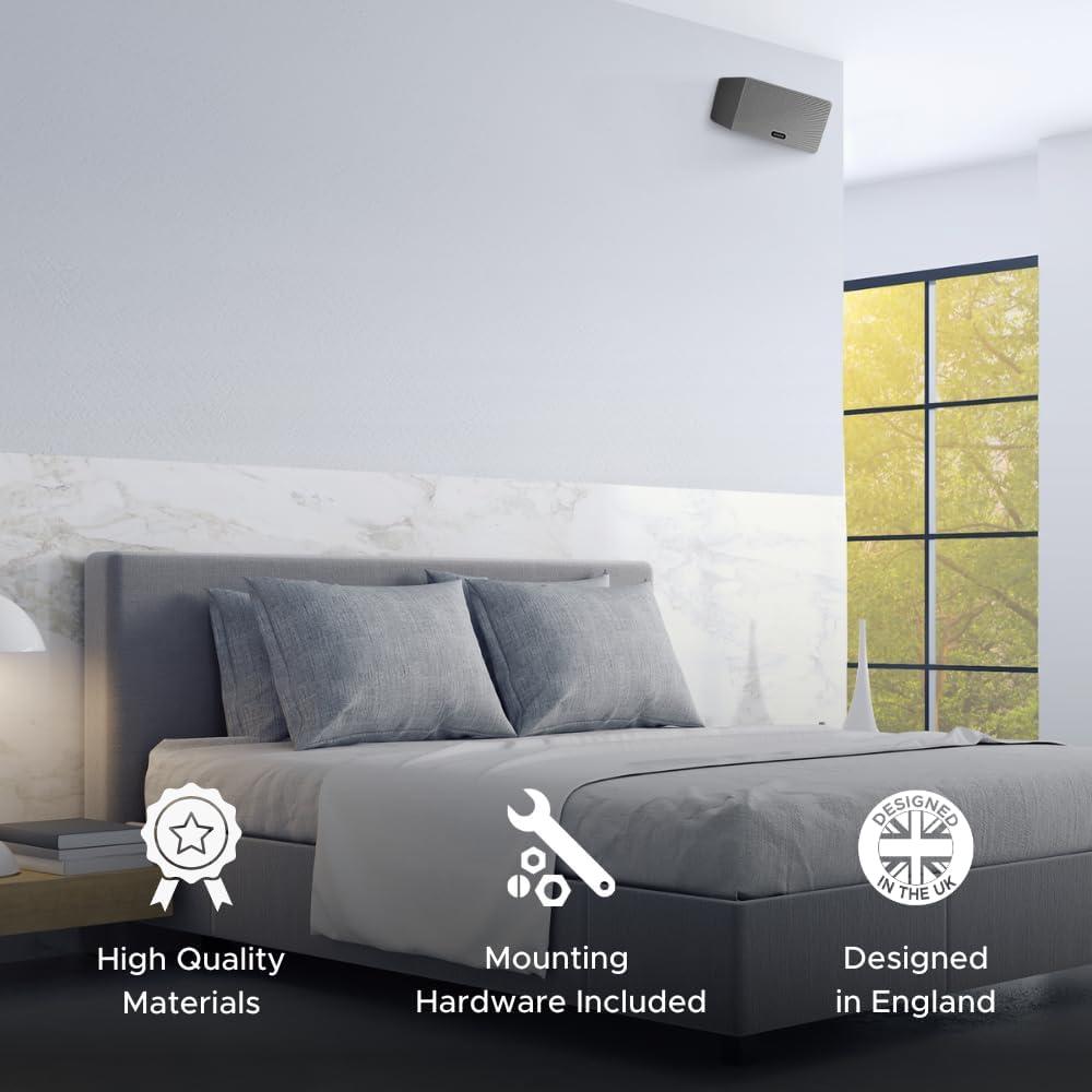 Soporte de Pared Soundbass PLAY:3 Negro, Inclinación y Giro Ajustable