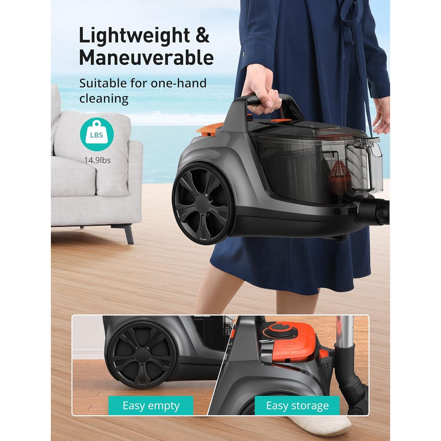 Aspiradora de Canister Aspiron AS-CA006 1200W 3.5L HEPA