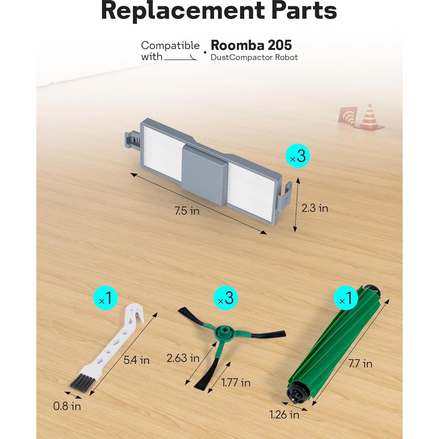 Kit de Repuesto Leemone para iRobot 205 - 8 Piezas