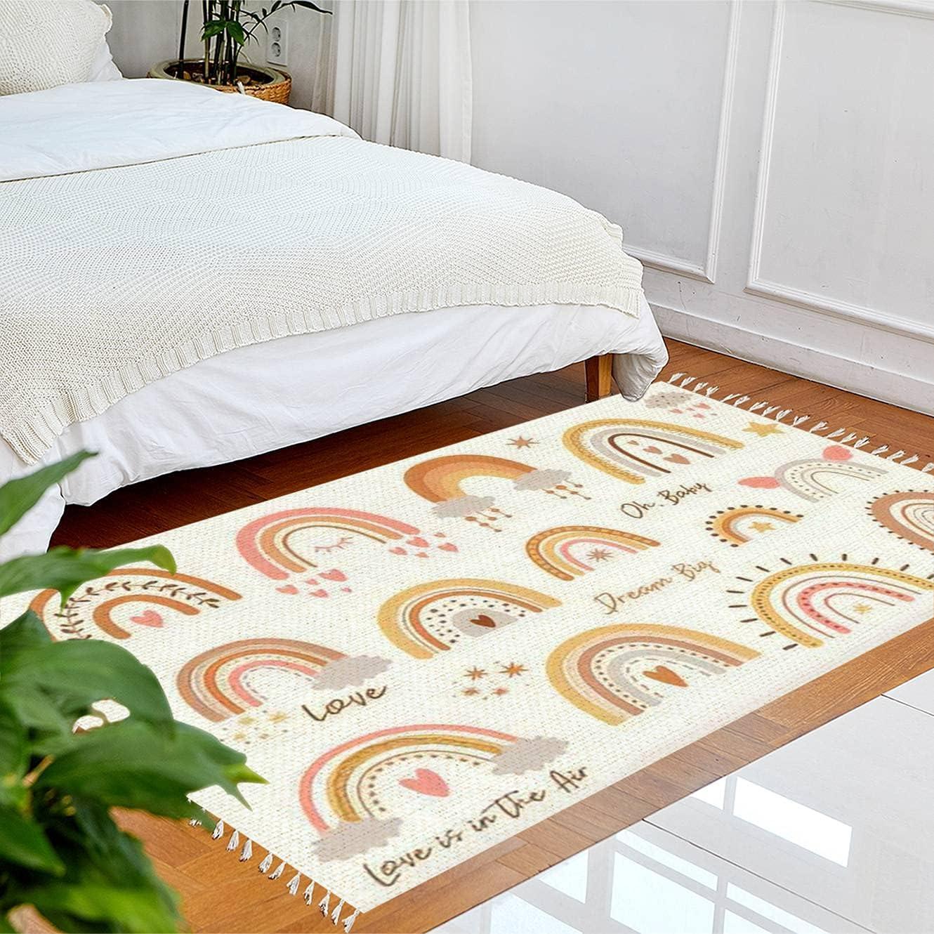 Alfombra Redonda Boho JBNJANKDAV 90x150cm Multi5 Diseño Infantil