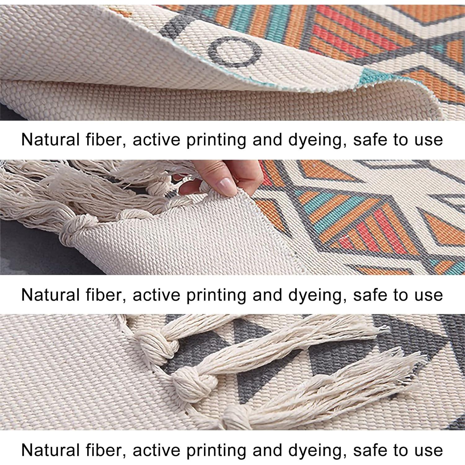 Alfombra Redonda Boho JBNJANKDAV 90x150cm Multi5 Diseño Infantil