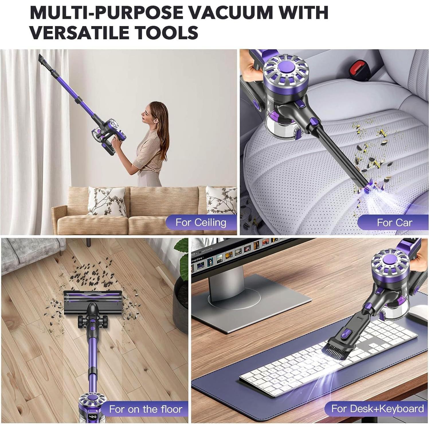 Aspiradora Inalámbrica WLOTPO V07R 35 Minutos Potente Succión