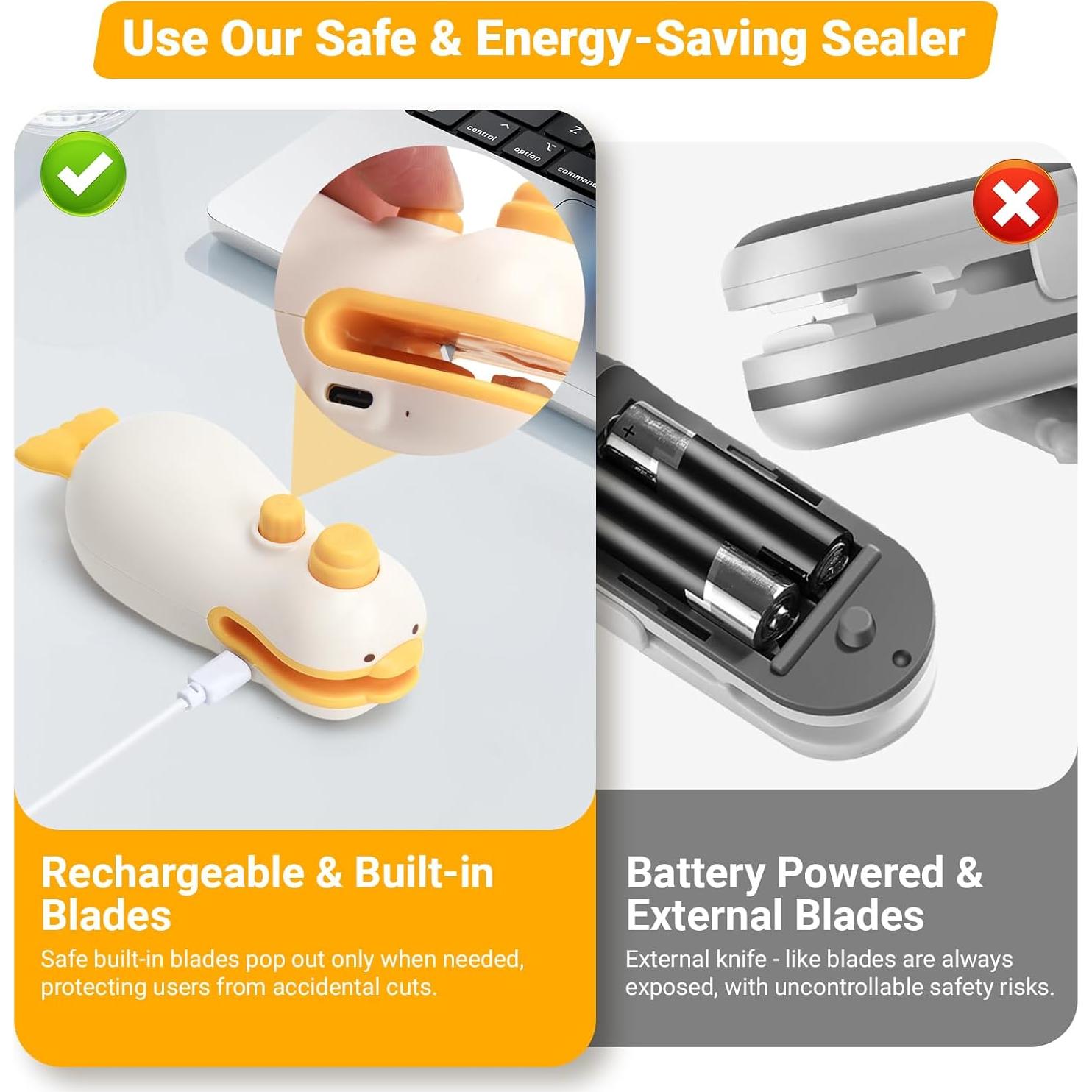 Sellador de Bolsas Mini 3 en 1 Astraescly - Portátil y Magnético