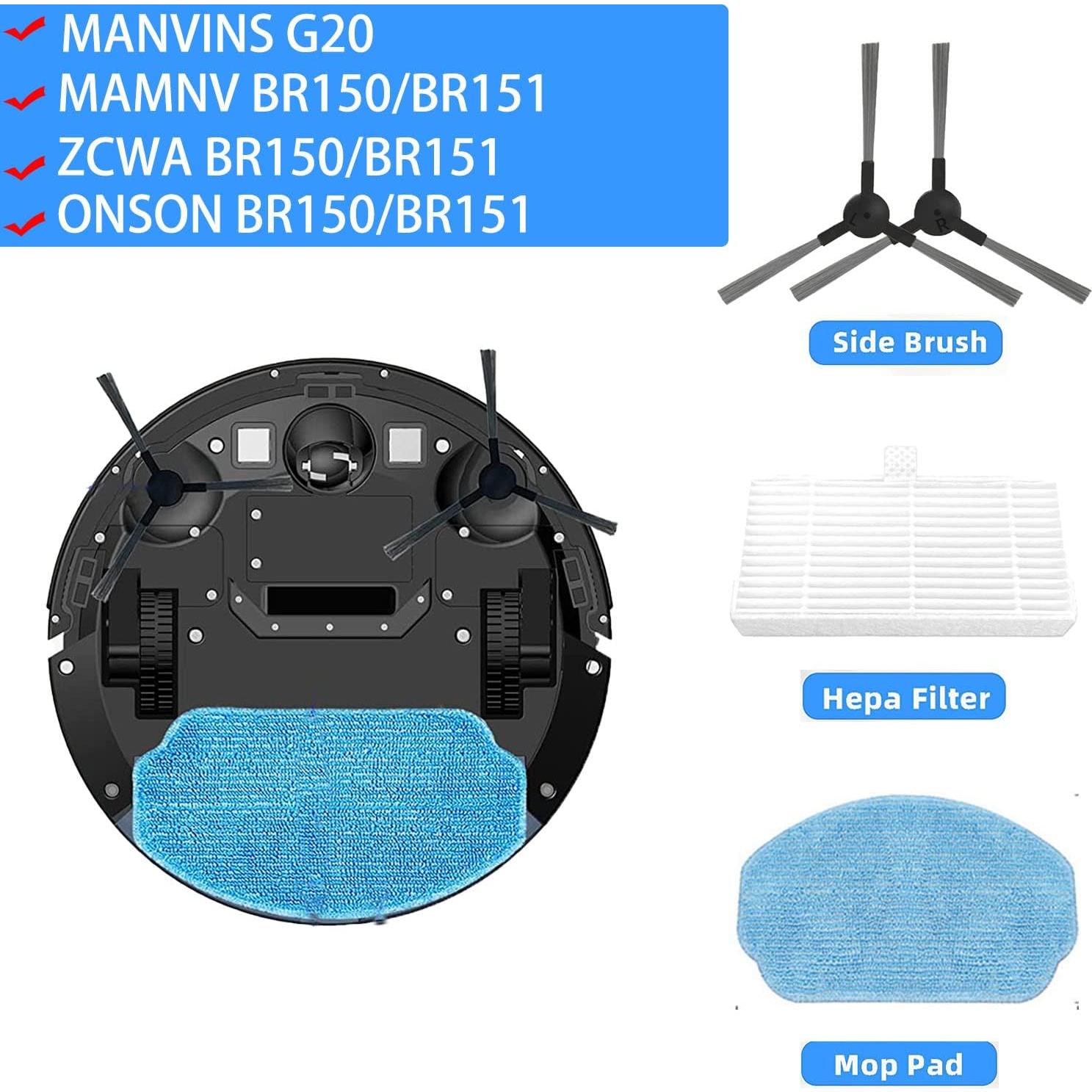 Kit de Accesorios para Aspiradora Robot 2 en 1 ZXHUANGOH