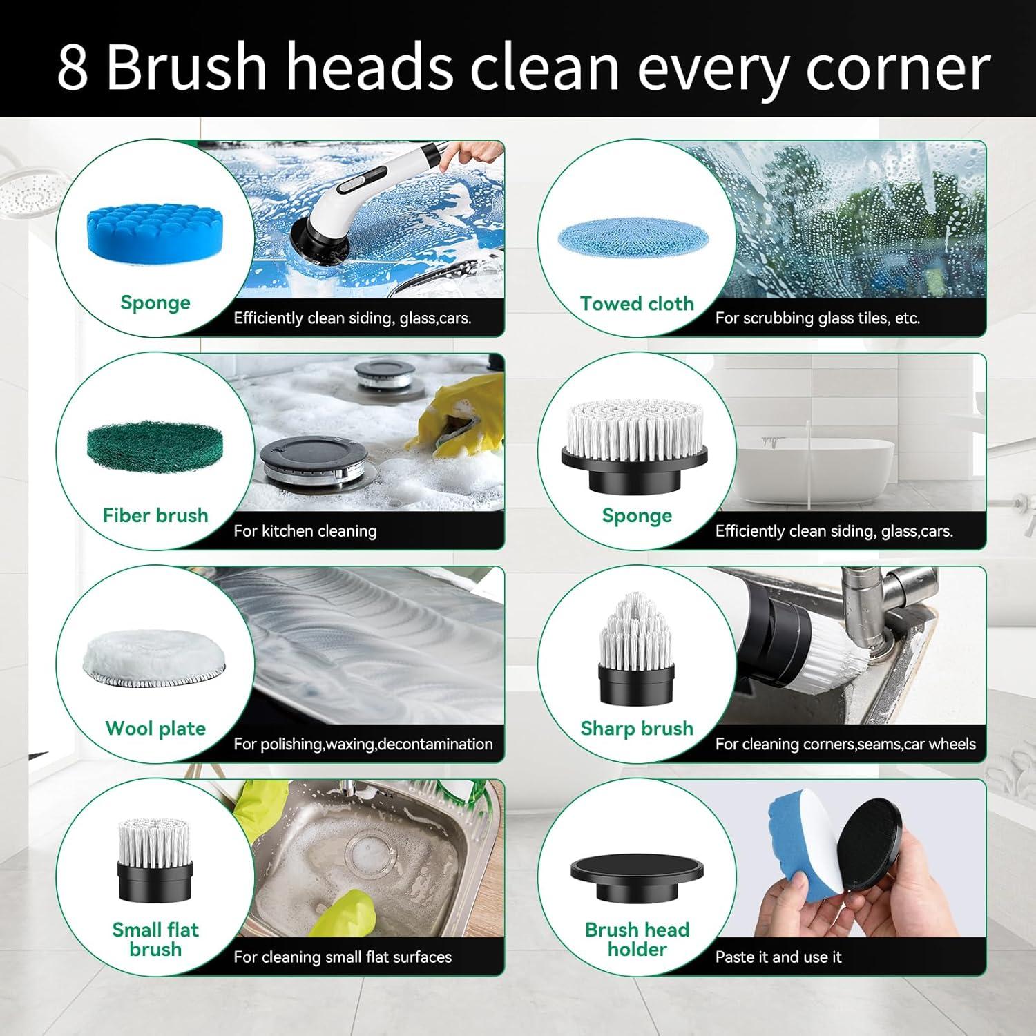 Limpiador Eléctrico Inalámbrico HIMAAT A10 IPX7 8 Cabezas