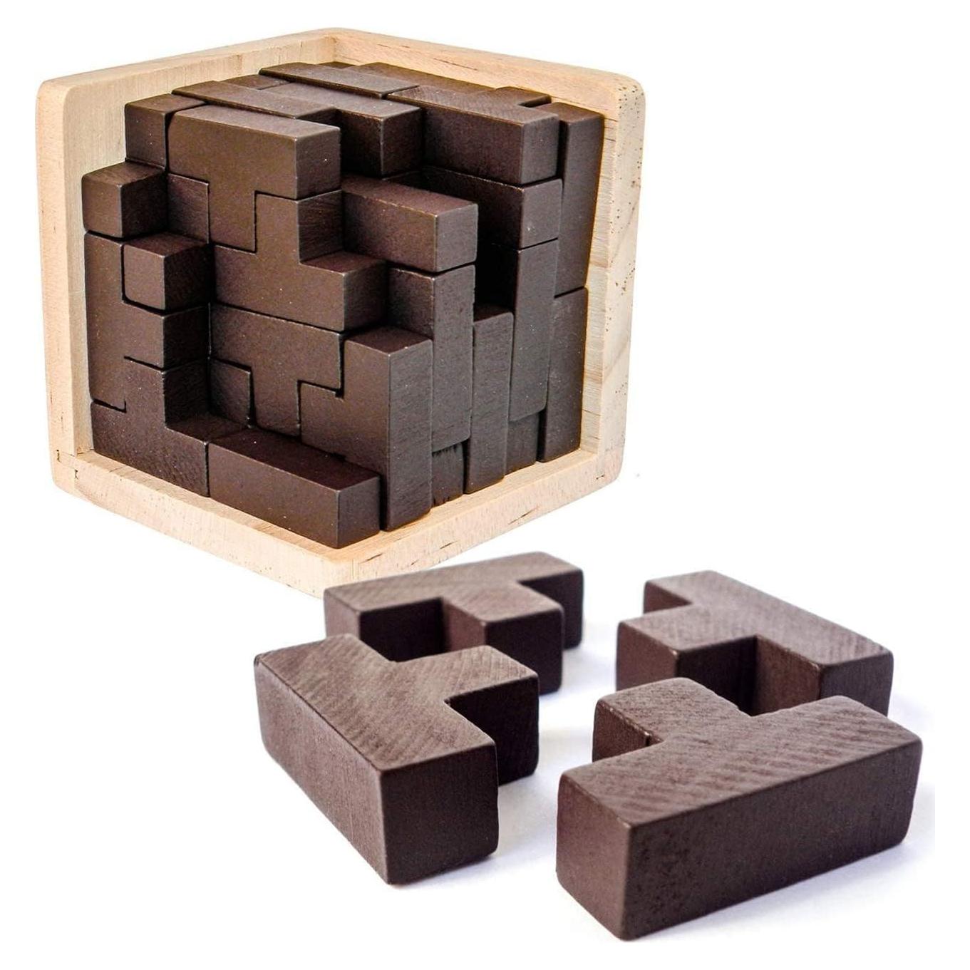 Rompecabezas 3D de Madera YUNGTENG en Forma de T - 54 Piezas