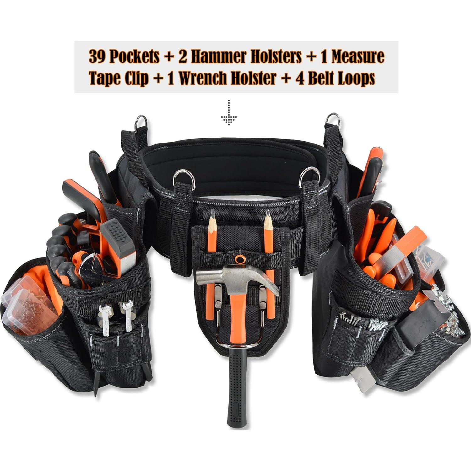 Cinturón de Herramientas Welkinland 39 Bolsillos Ajustable