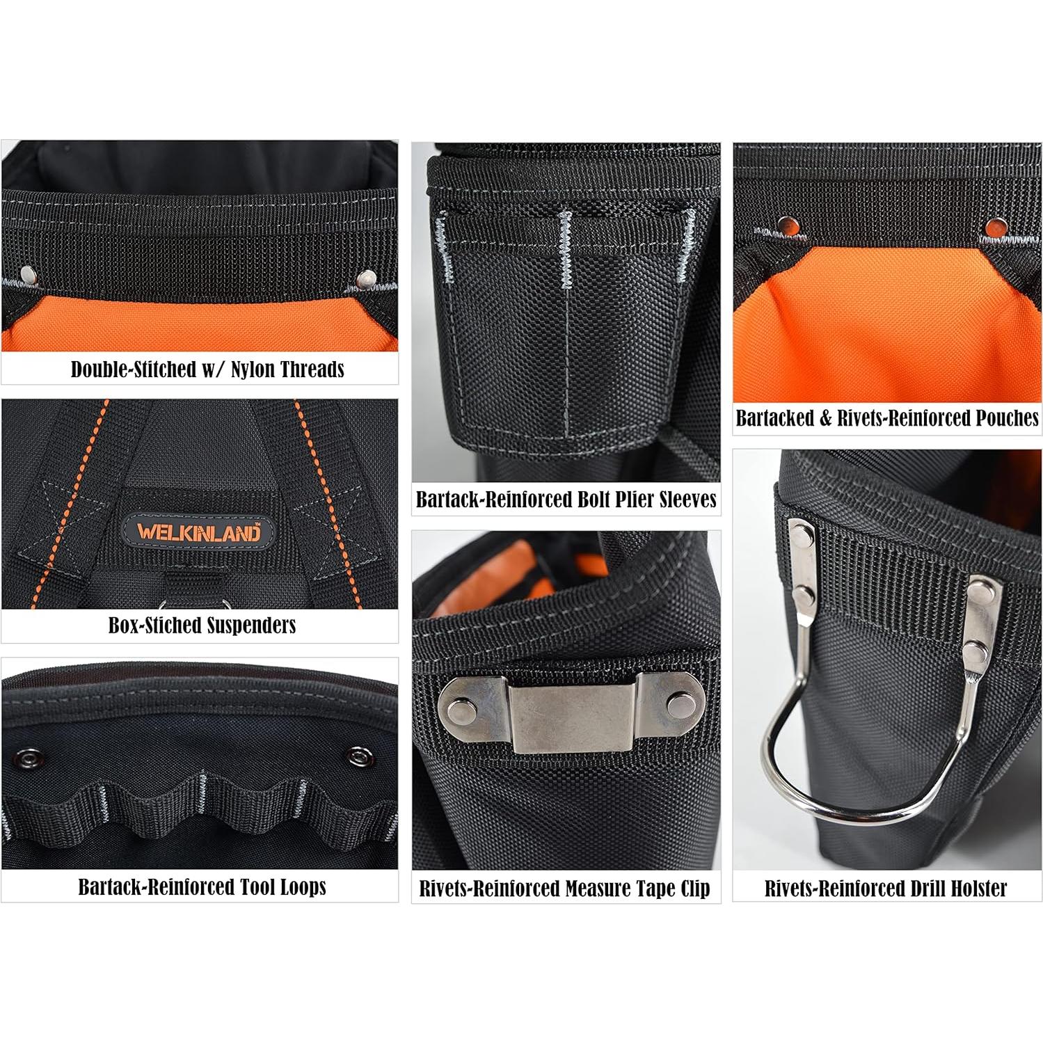 Cinturón de Herramientas Welkinland 39 Bolsillos Ajustable