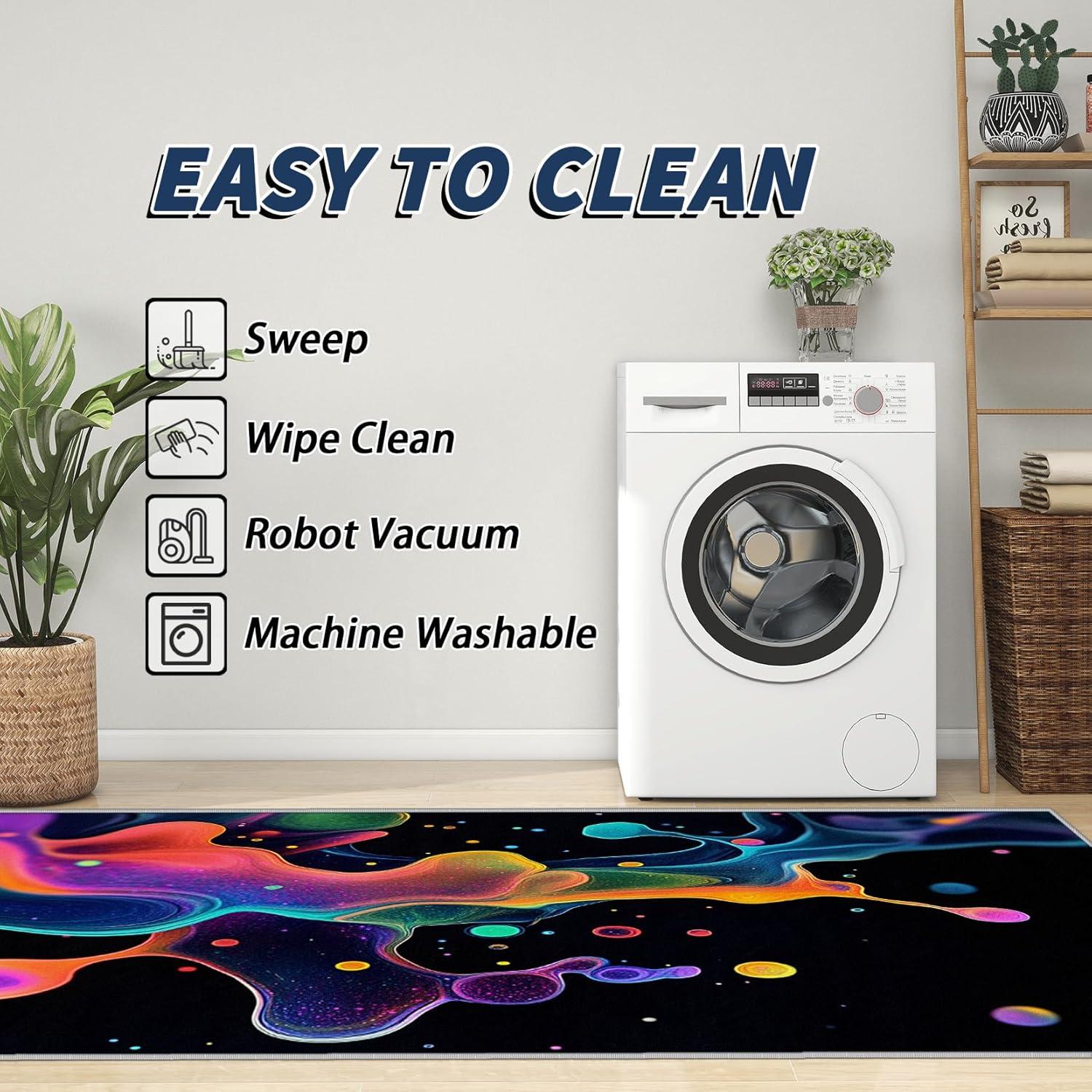 Alfombra Abstracta 8x10 Zoainuos Multicolor Antideslizante