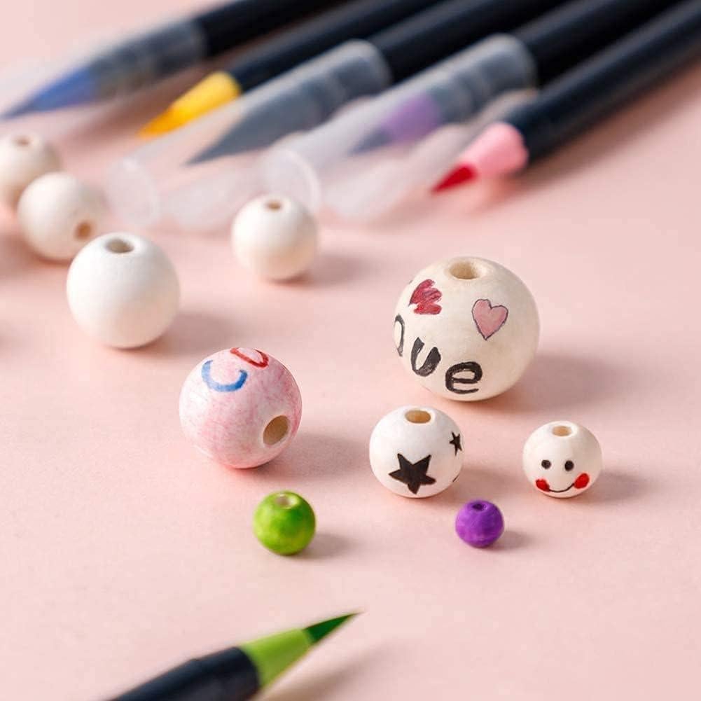 1000 Perlas de Madera Natural 6mm Pojah para Manualidades DIY