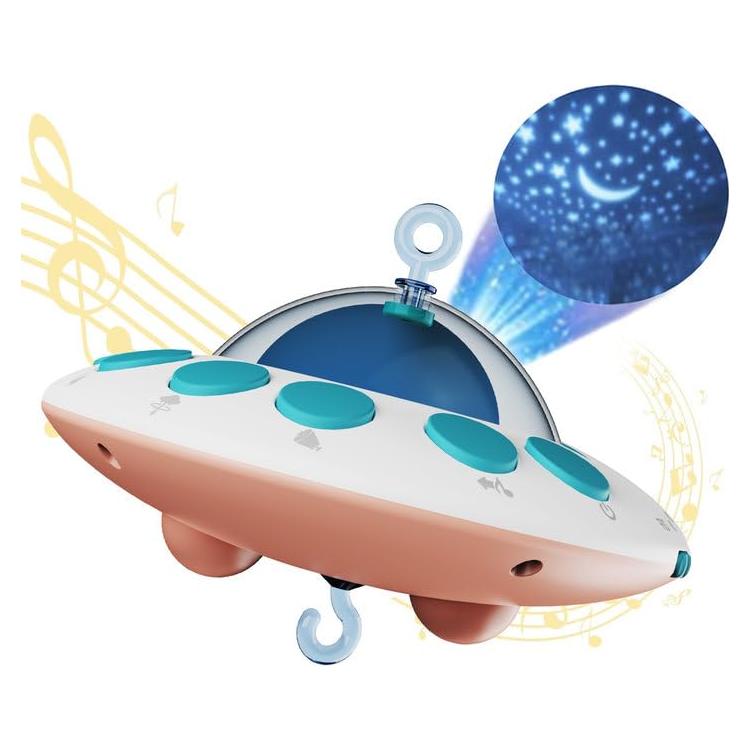 Móvil Musical para Cuna Eners Rosa con Proyección de Estrellas