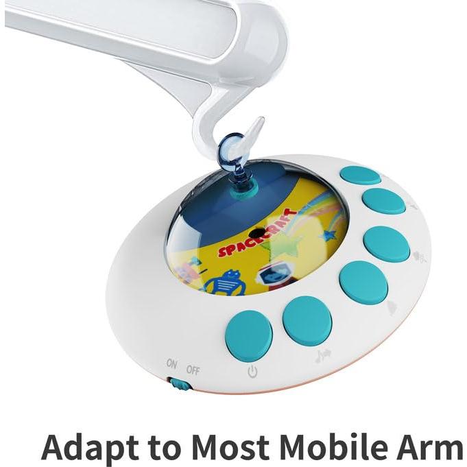 Móvil Musical para Cuna Eners Rosa con Proyección de Estrellas