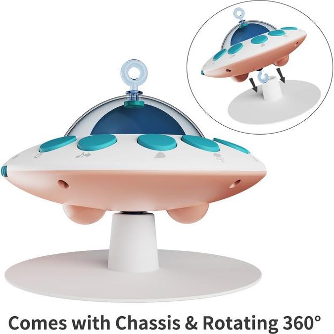 Móvil Musical para Cuna Eners Rosa con Proyección de Estrellas