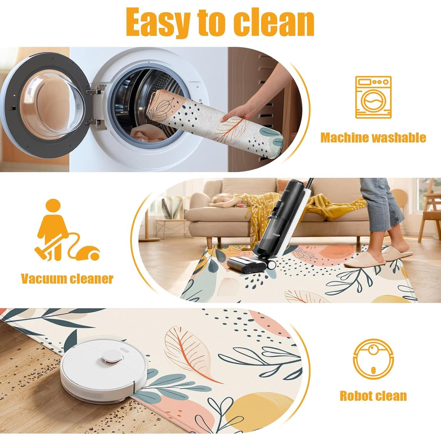 Alfombra de Baño Duibel Hojas Tropicales 76x43 cm Antideslizante