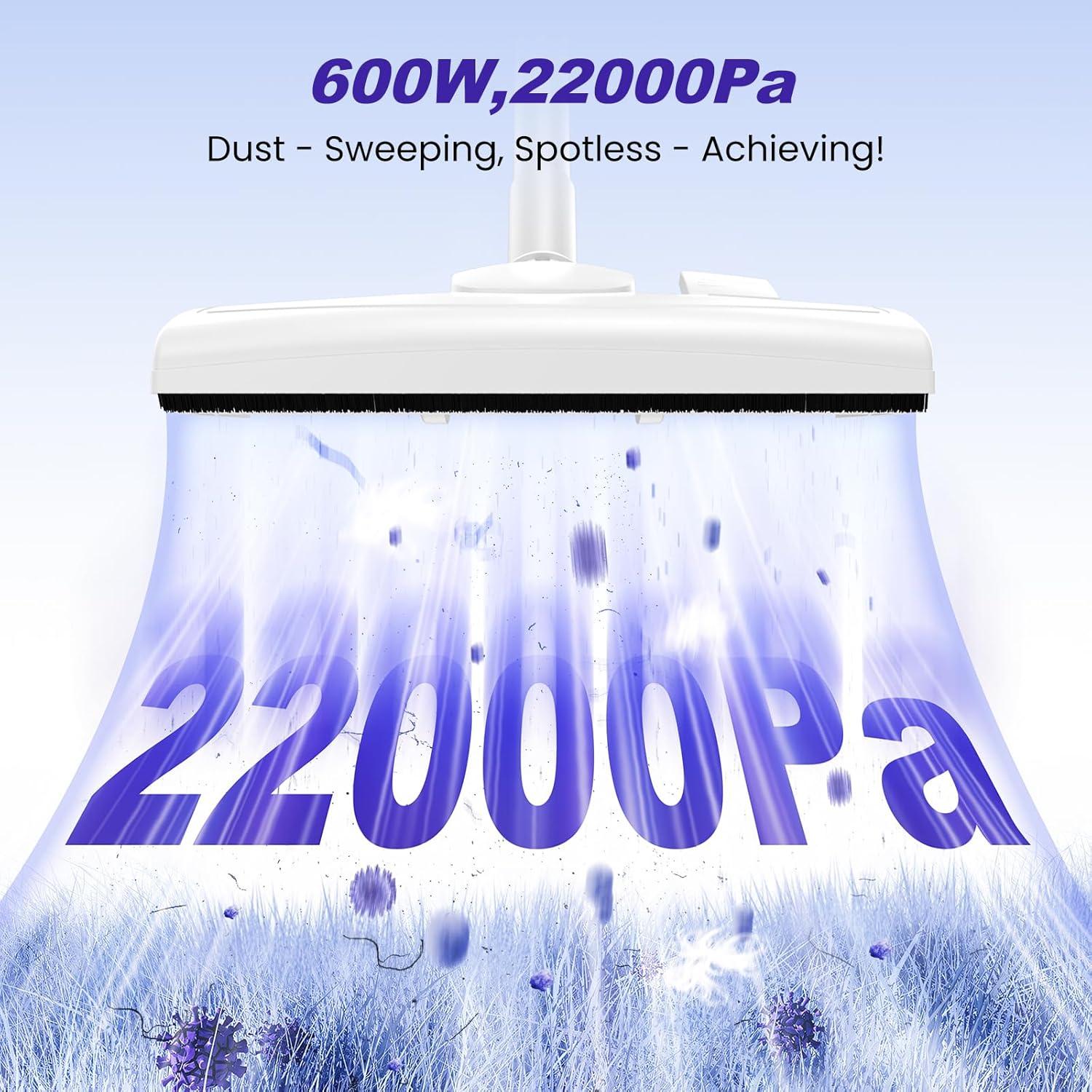 Aspiradora Vertical HENMAL H01 600W con Filtro HEPA y Accesorios