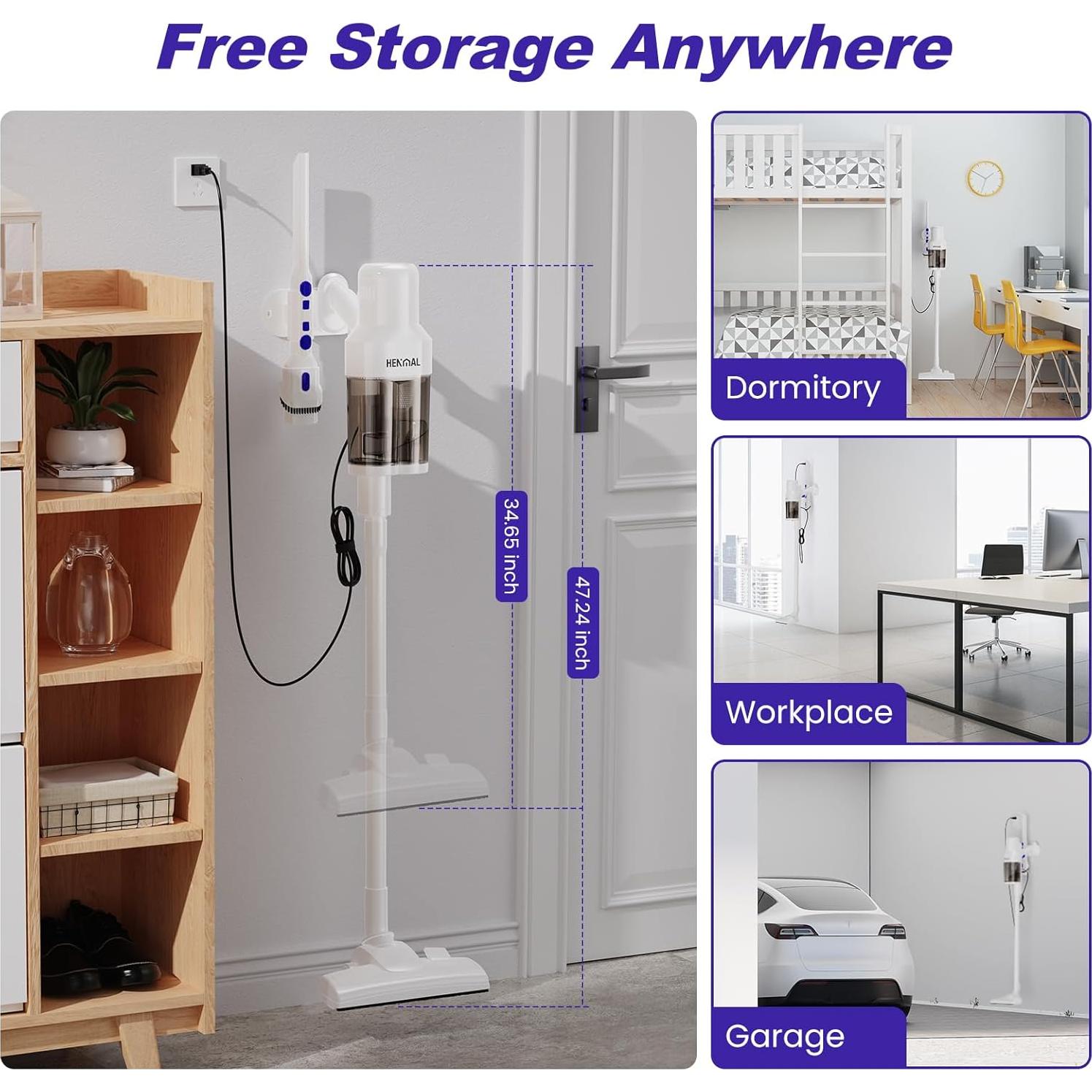 Aspiradora Vertical HENMAL H01 600W con Filtro HEPA y Accesorios