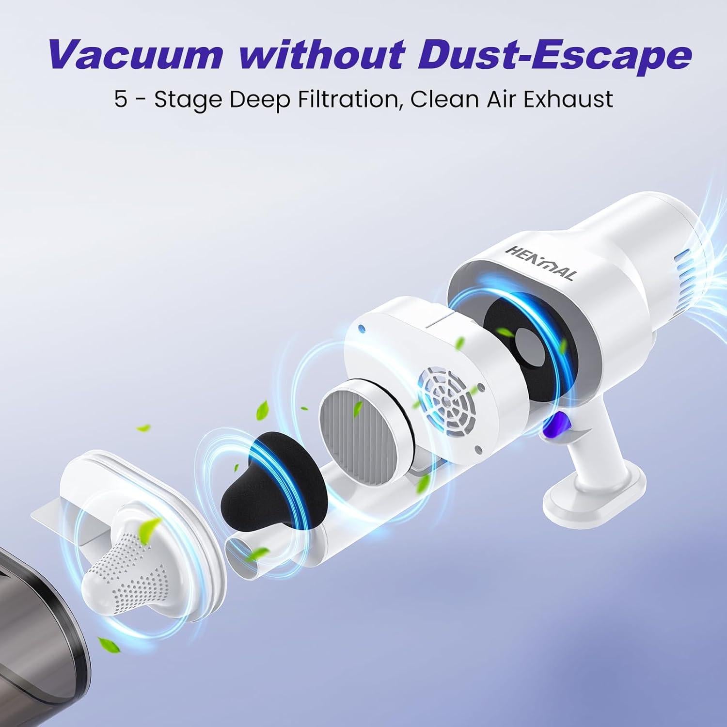 Aspiradora Vertical HENMAL H01 600W con Filtro HEPA y Accesorios