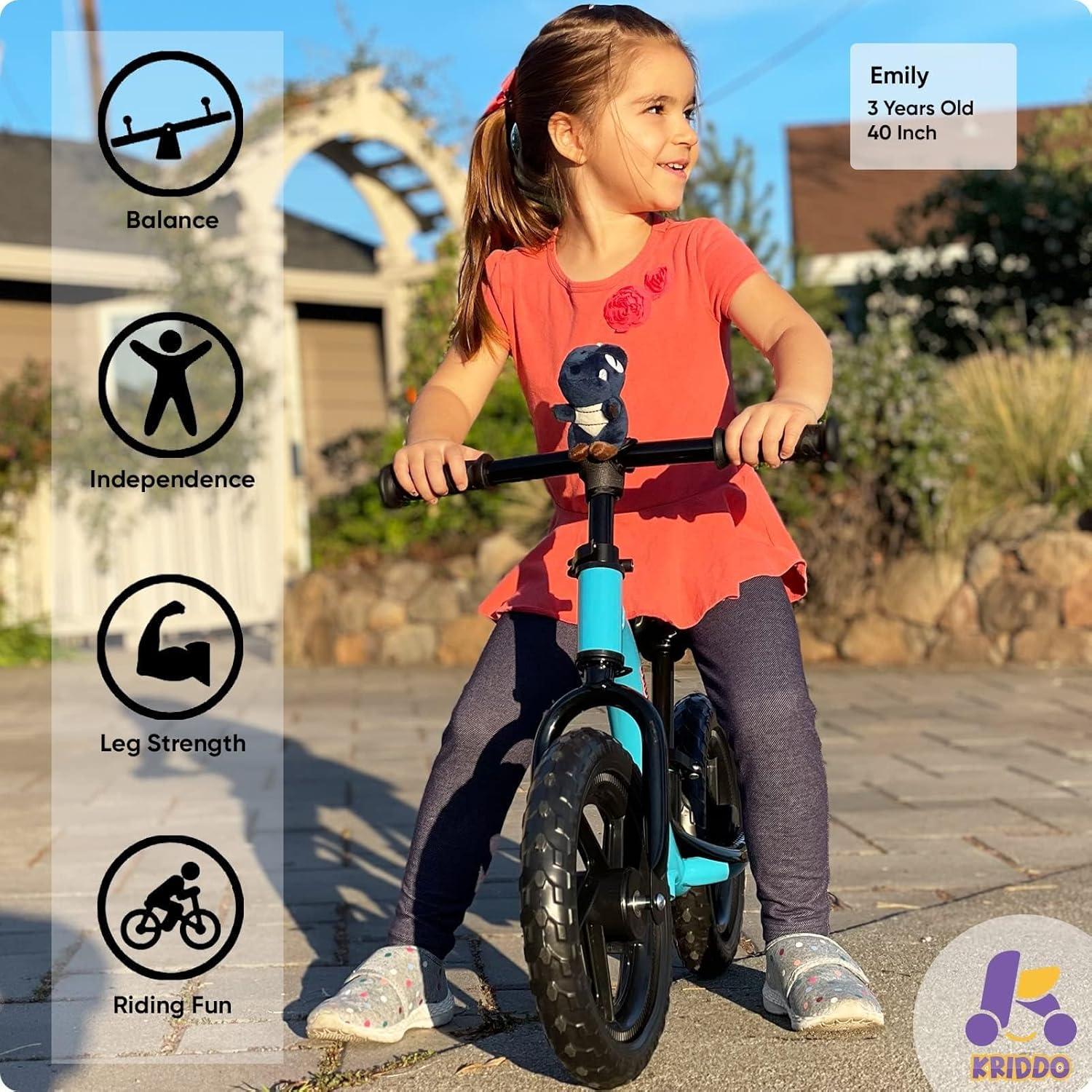 Bicicleta de Equilibrio KRIDDO Azul para Niños 2 a 5 Años