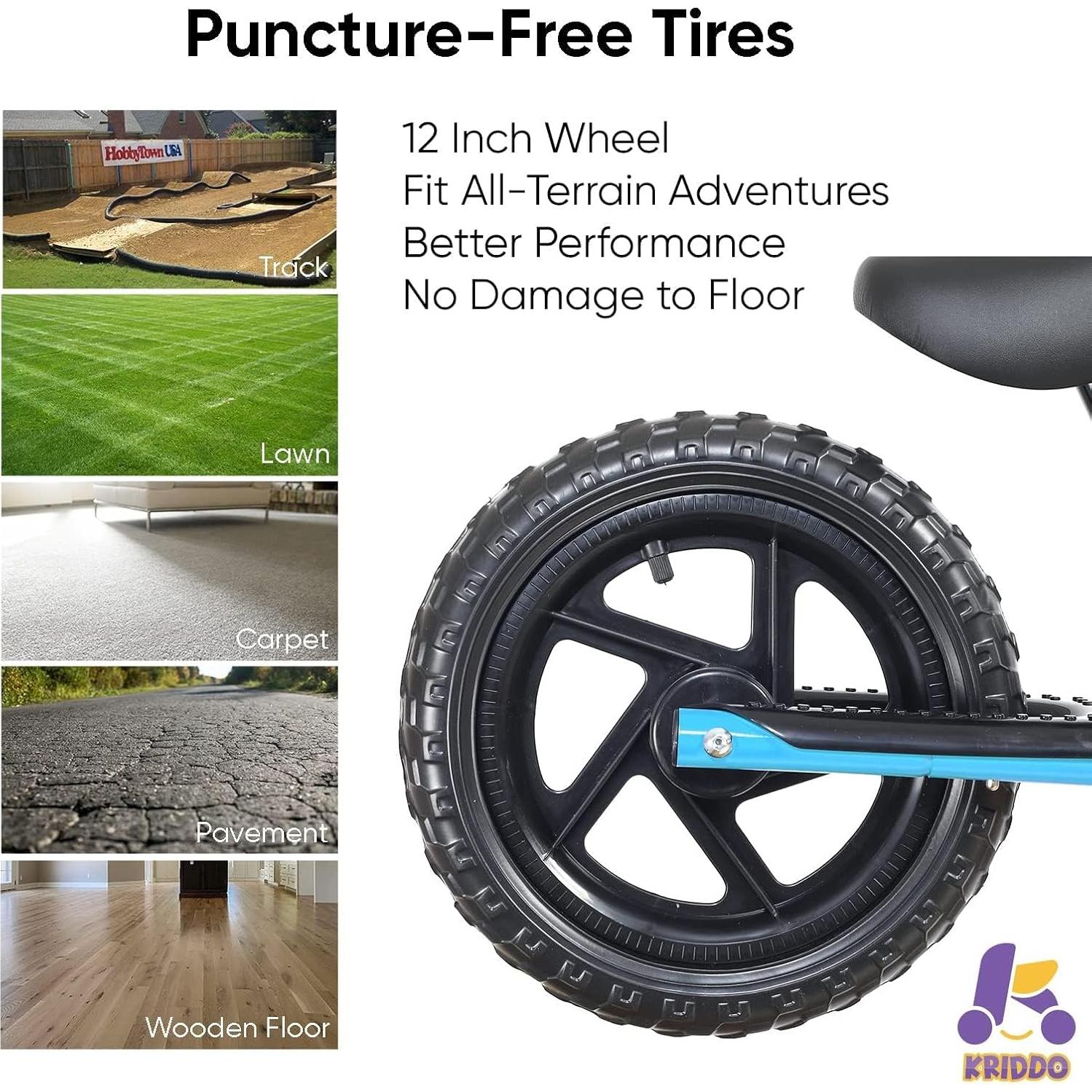 Bicicleta de Equilibrio KRIDDO Azul para Niños 2 a 5 Años