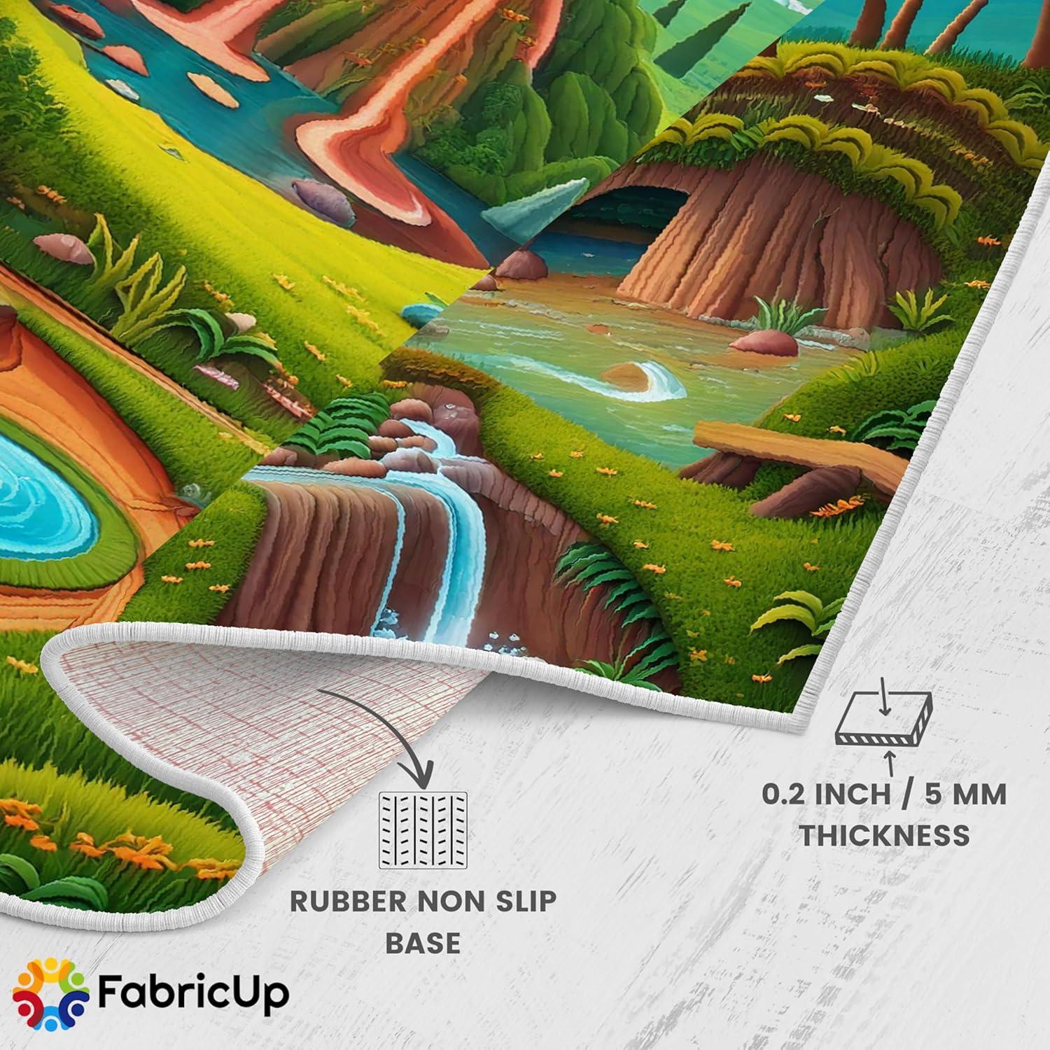 Alfombra Redonda Boho Fabricup 150 cm Floral Antideslizante