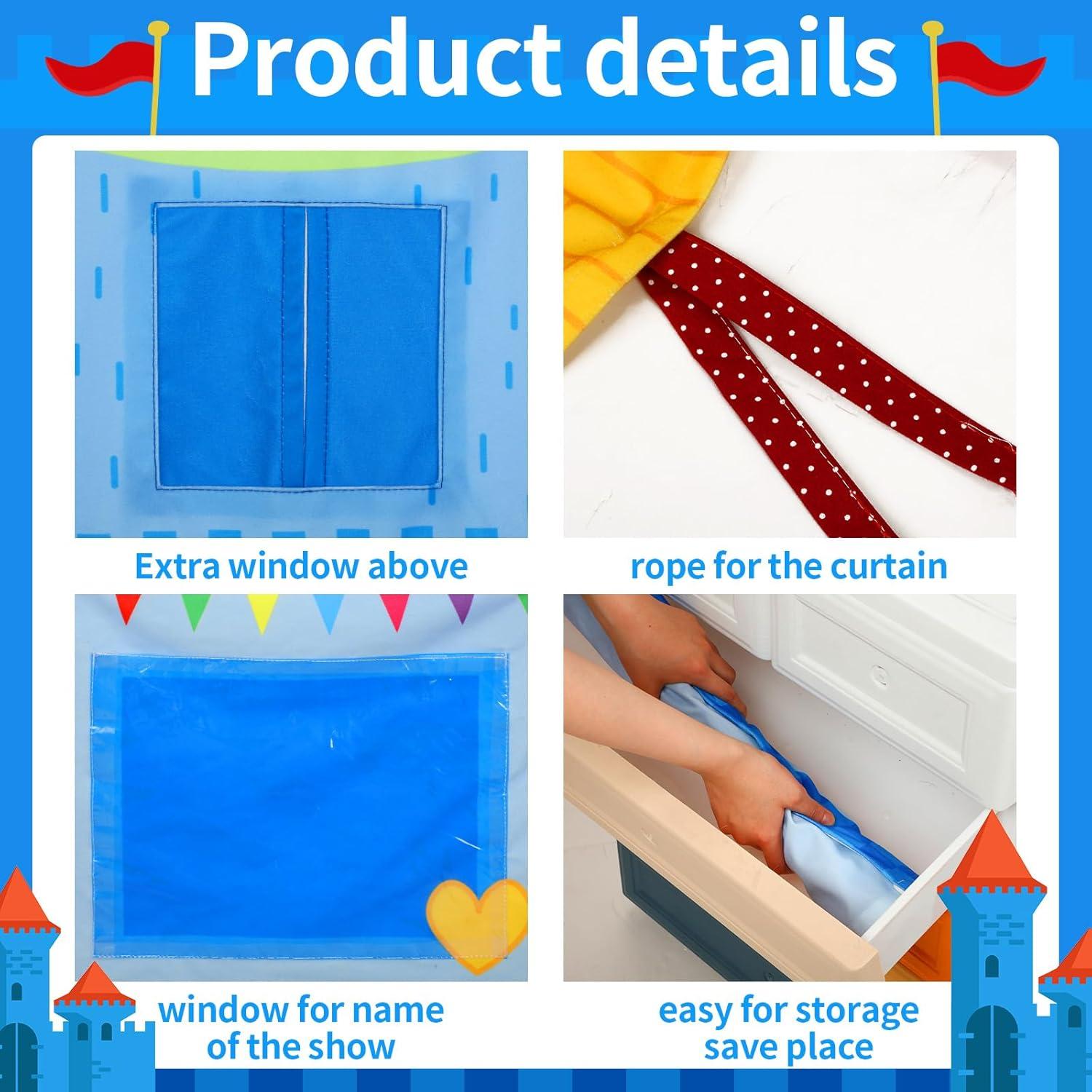 Teatro de Marionetas Plegable VitalCozy 170 x 78 cm Ajustable