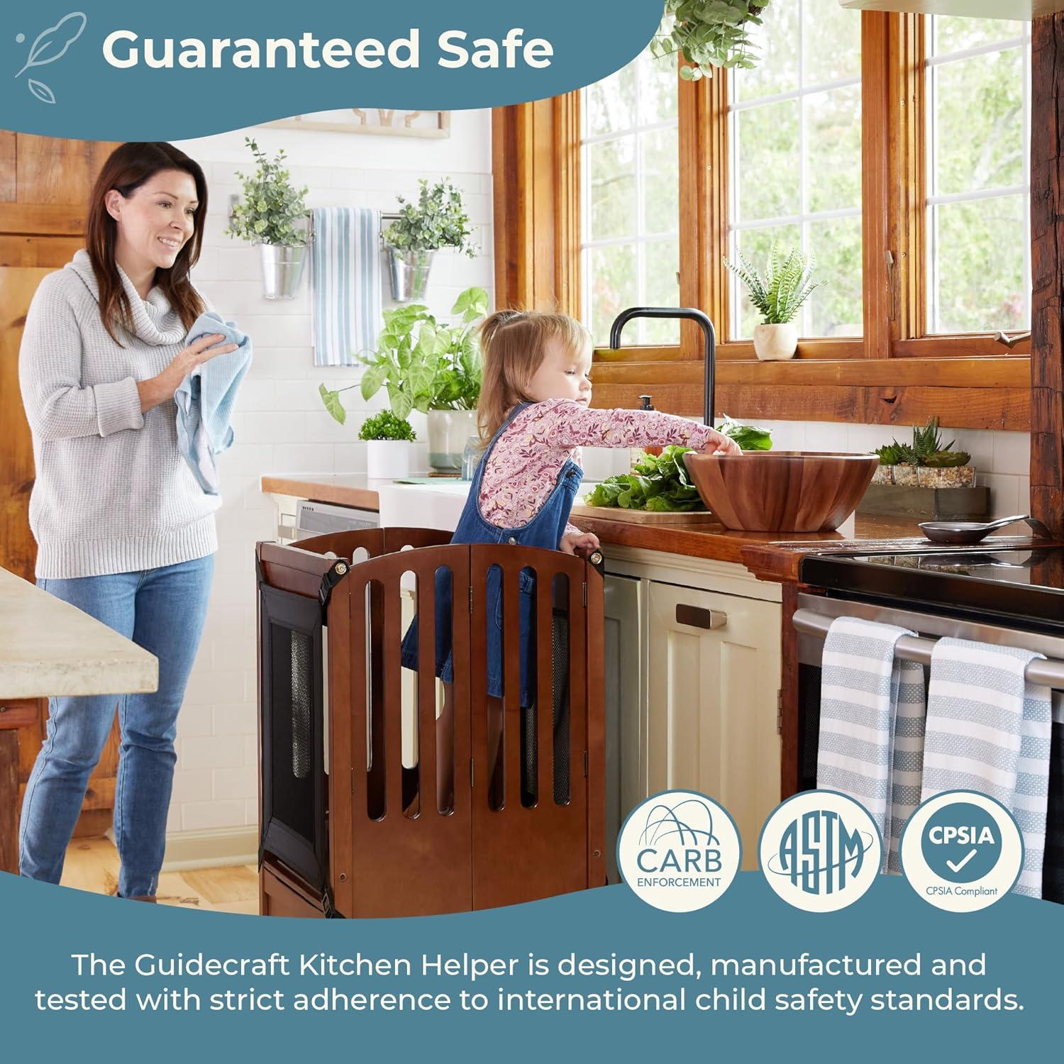 Taburete de Cocina Plegable Guidecraft Contemporáneo Gris 91.4 cm