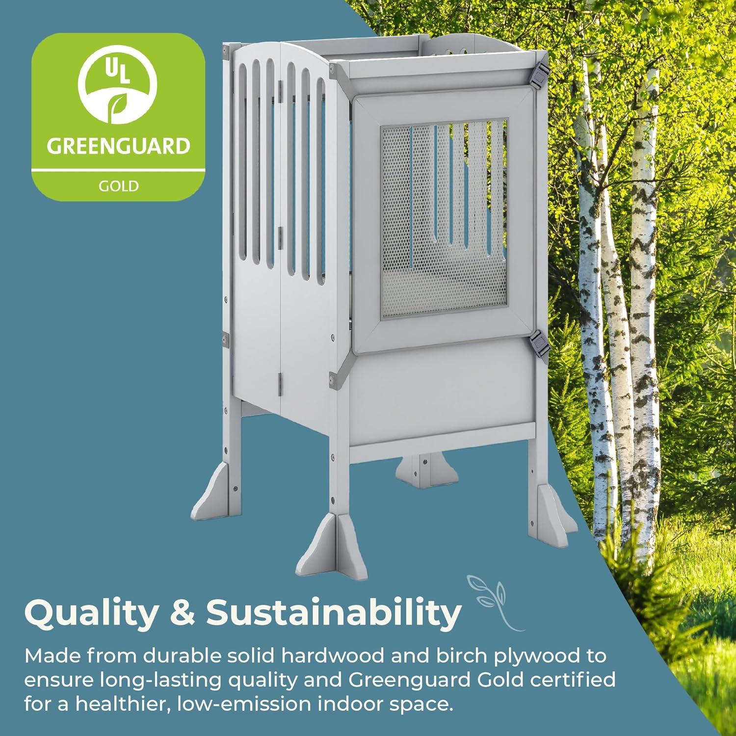 Taburete de Cocina Plegable Guidecraft Contemporáneo Gris 91.4 cm