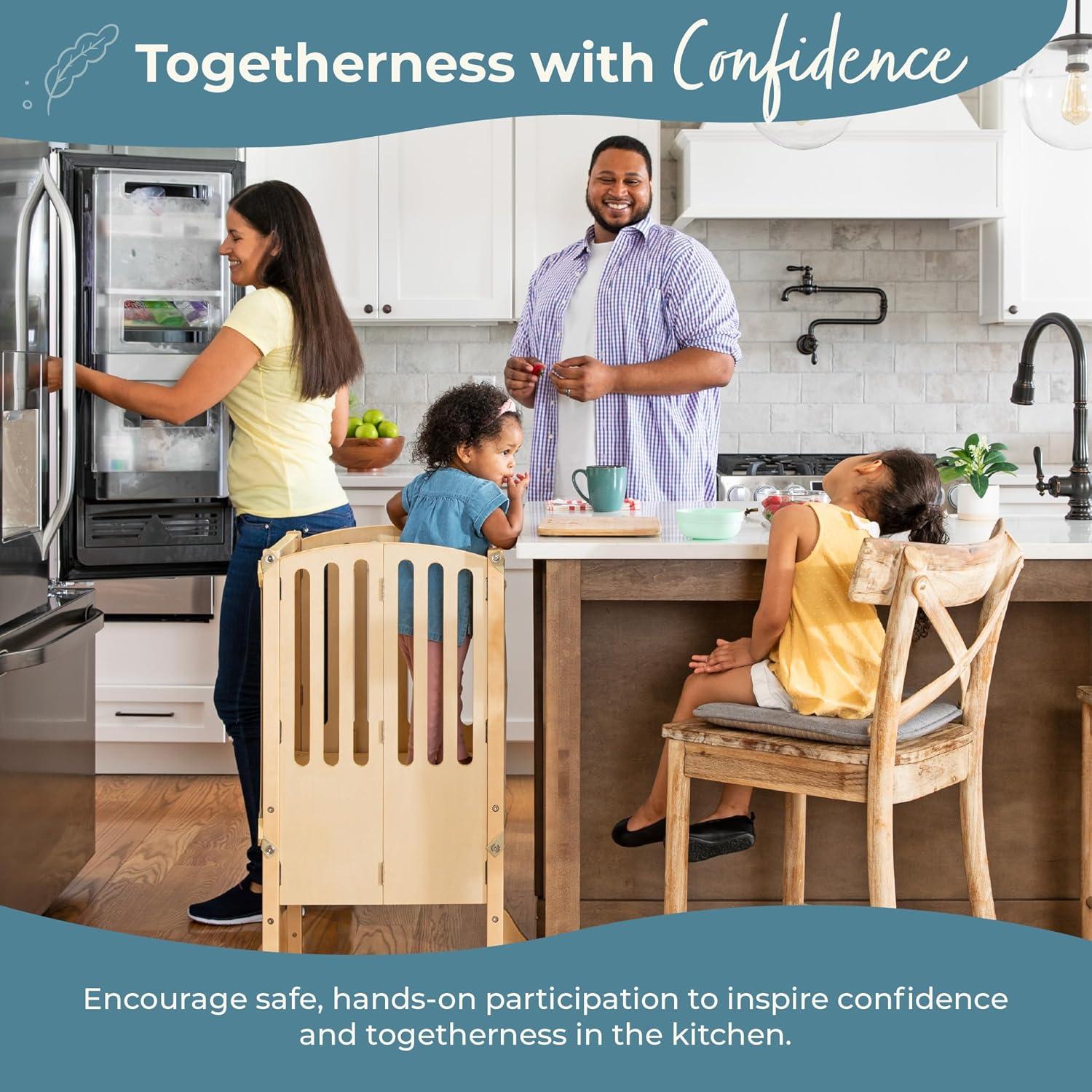 Taburete de Cocina Plegable Guidecraft Contemporáneo Gris 91.4 cm