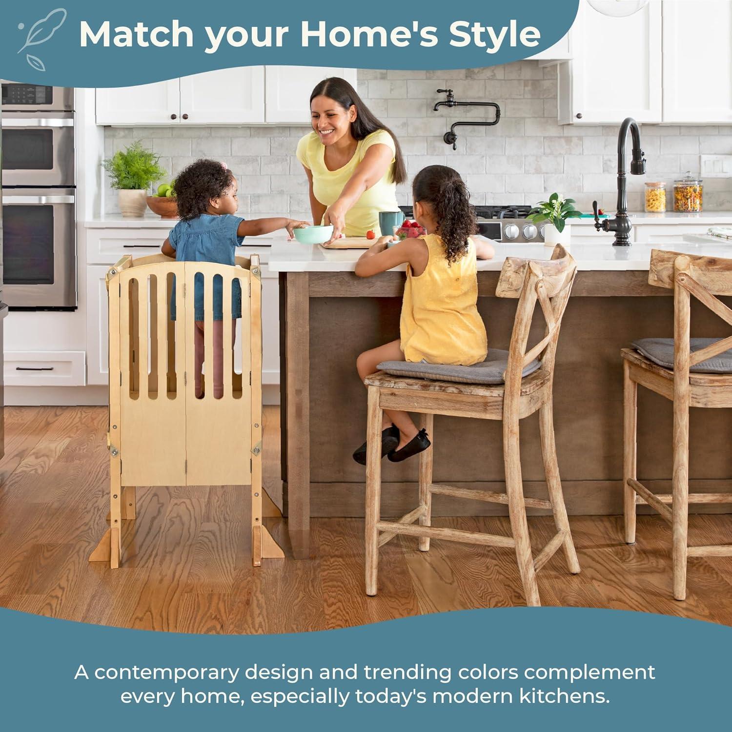 Taburete de Cocina Plegable Guidecraft Contemporáneo Gris 91.4 cm