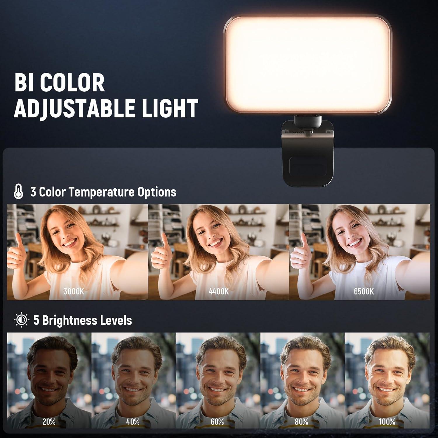 Luz LED para Selfie NEEWER N6, 66 LEDs, Compacta y Recargable