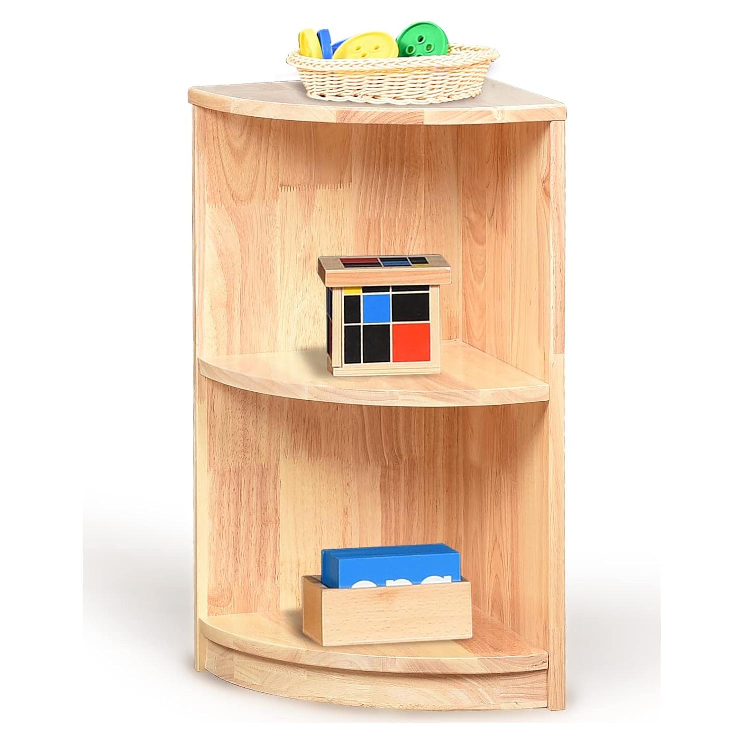 Estantería de Almacenamiento en Esquina KRAND 3 Niveles Madera