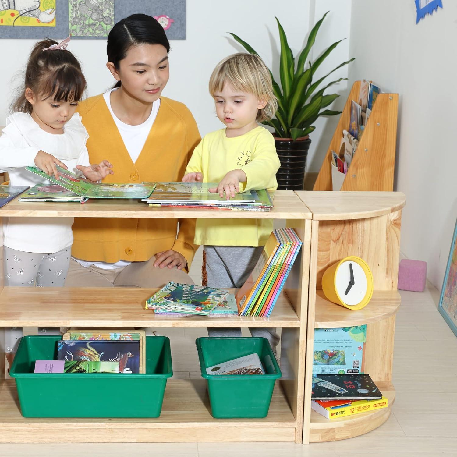 Estantería de Almacenamiento en Esquina KRAND 3 Niveles Madera