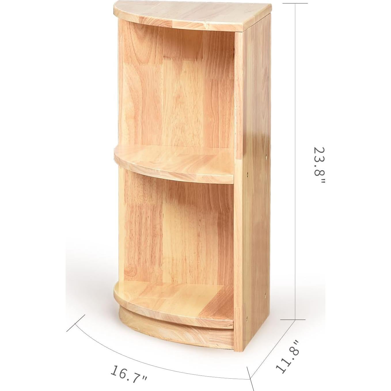 Estantería de Almacenamiento en Esquina KRAND 3 Niveles Madera
