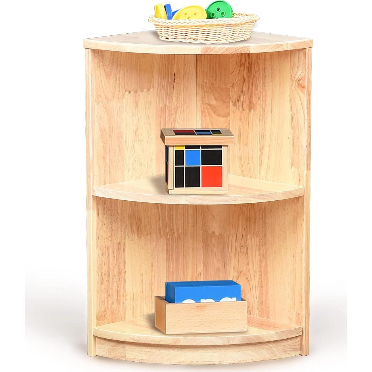 Estantería de Almacenamiento en Esquina KRAND 3 Niveles Madera