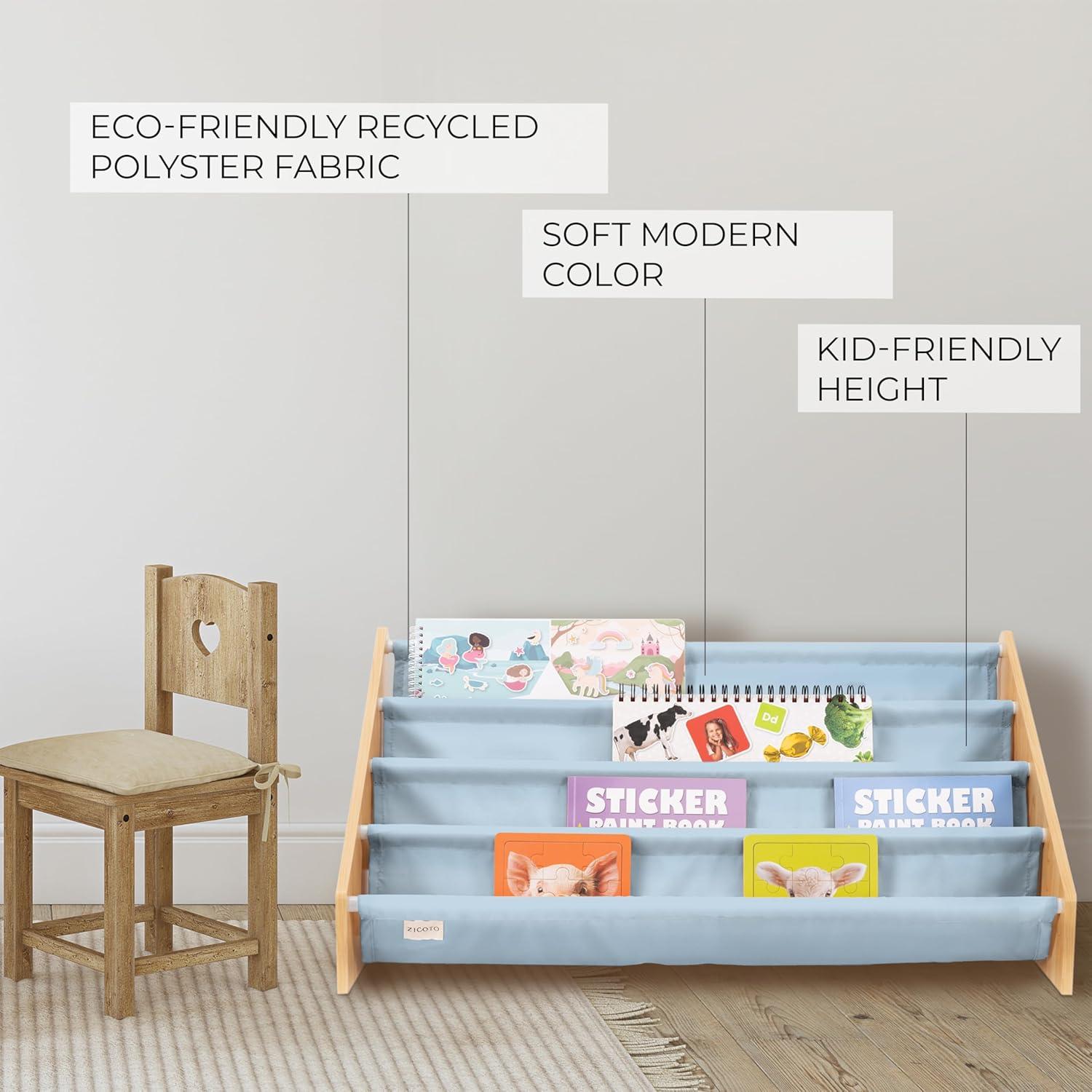 Estantería para Niños ZICOTO Azul 72.9x39.9 cm 2 Estantes