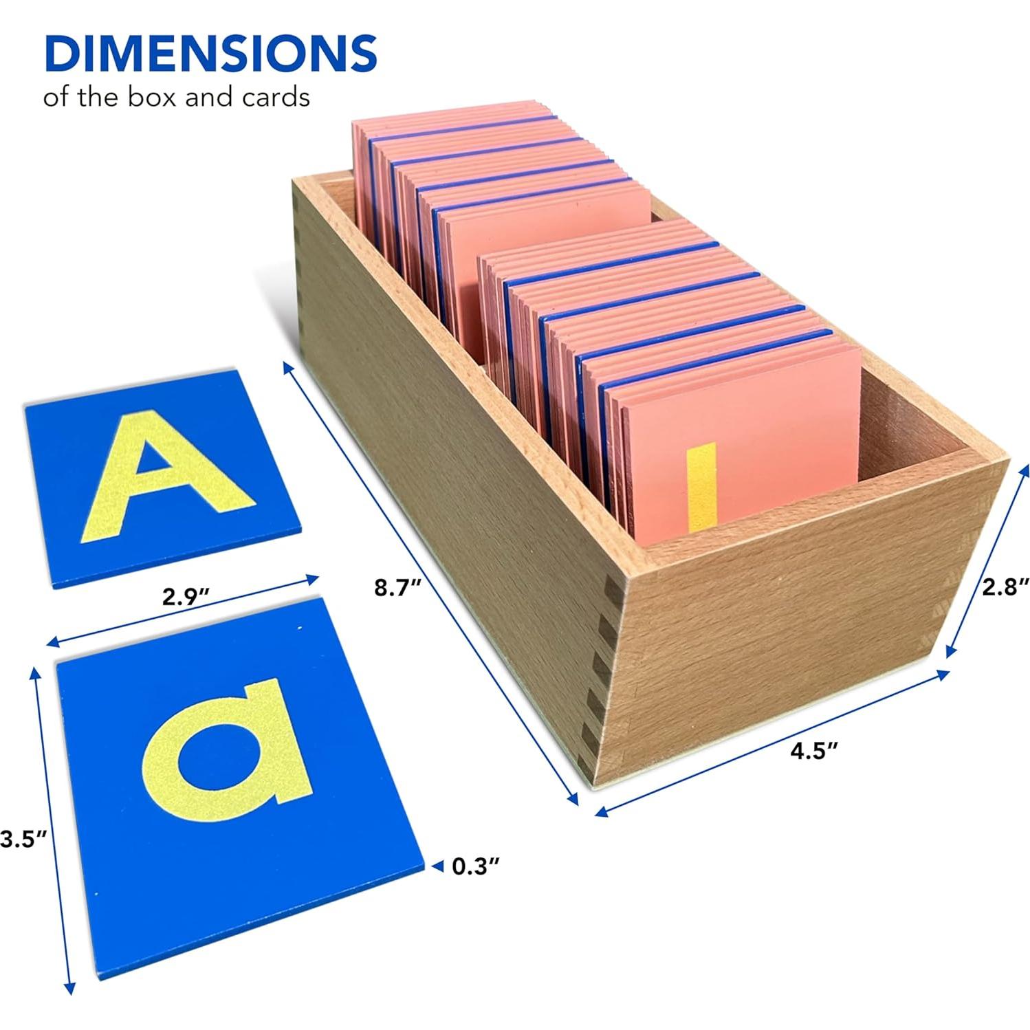 Letras de Lija Montessori Delmach | Minúsculas y Mayúsculas | Incluye Caja