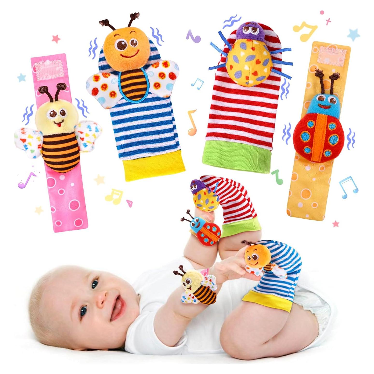 Conjunto de calcetines y sonajeros para bebés PADONISE