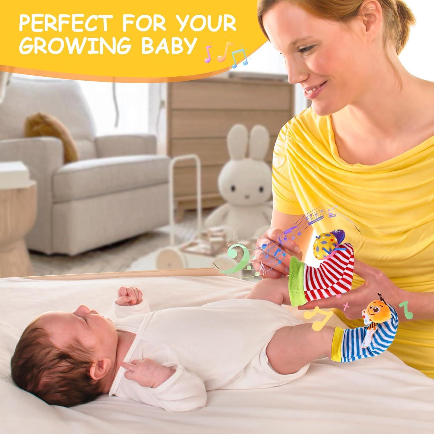 Conjunto de calcetines y sonajeros para bebés PADONISE