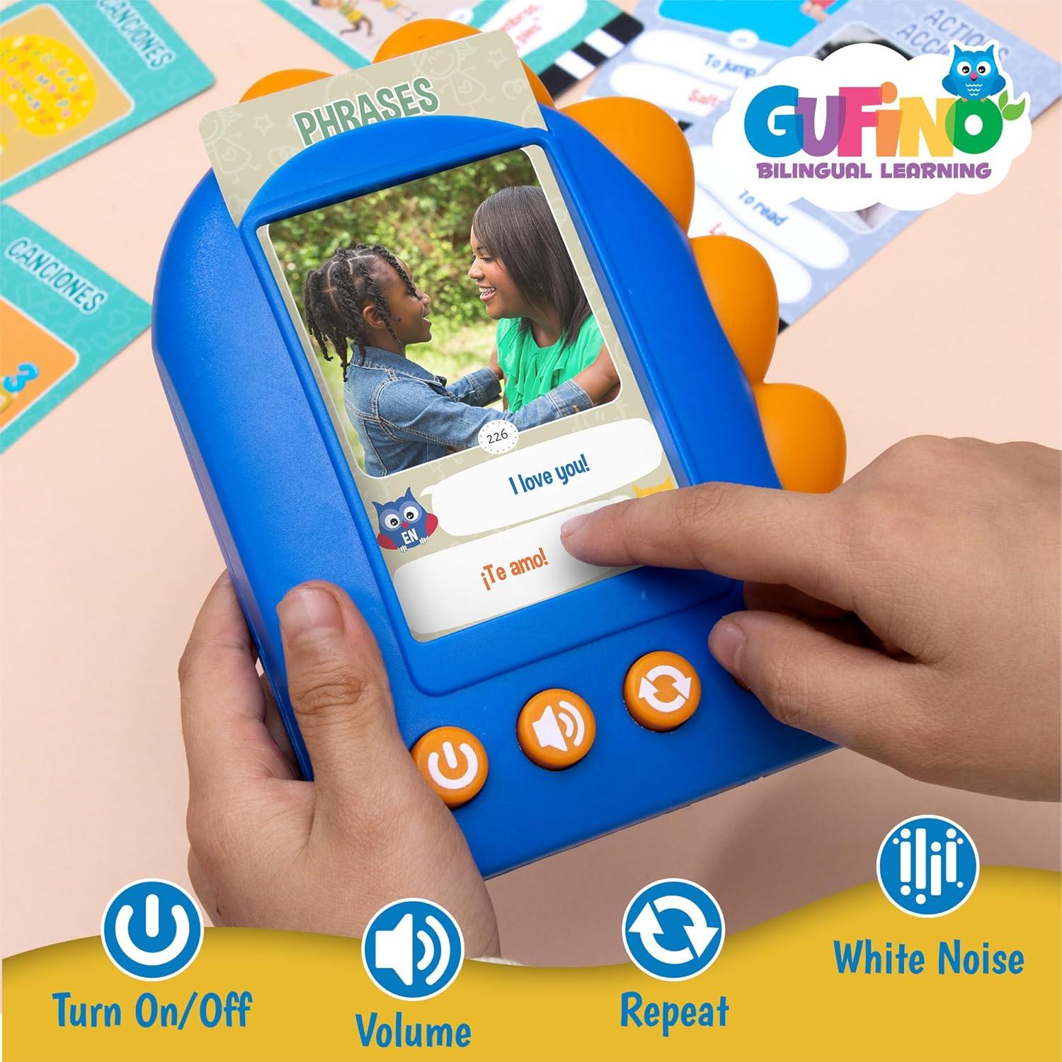 Tarjetas Flash Hablantes GUFINO - 300 Tarjetas Bilingües para Niños