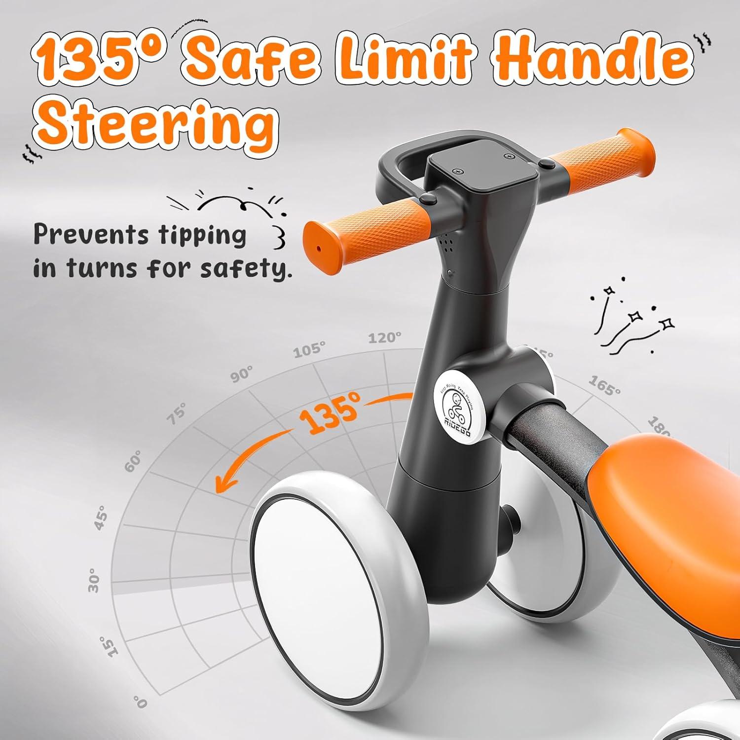 Bicicleta de Equilibrio Ridego para Bebés 1-3 Años con Música