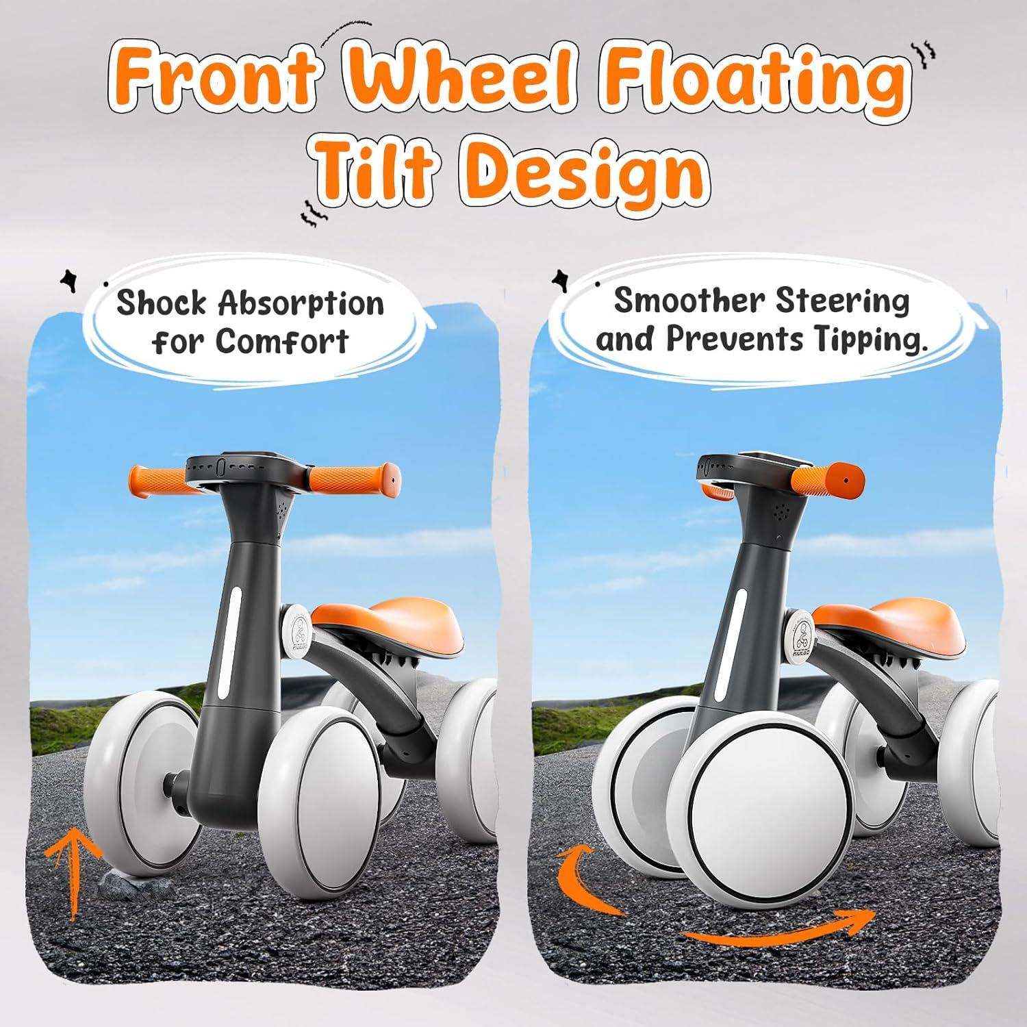 Bicicleta de Equilibrio Ridego para Bebés 1-3 Años con Música