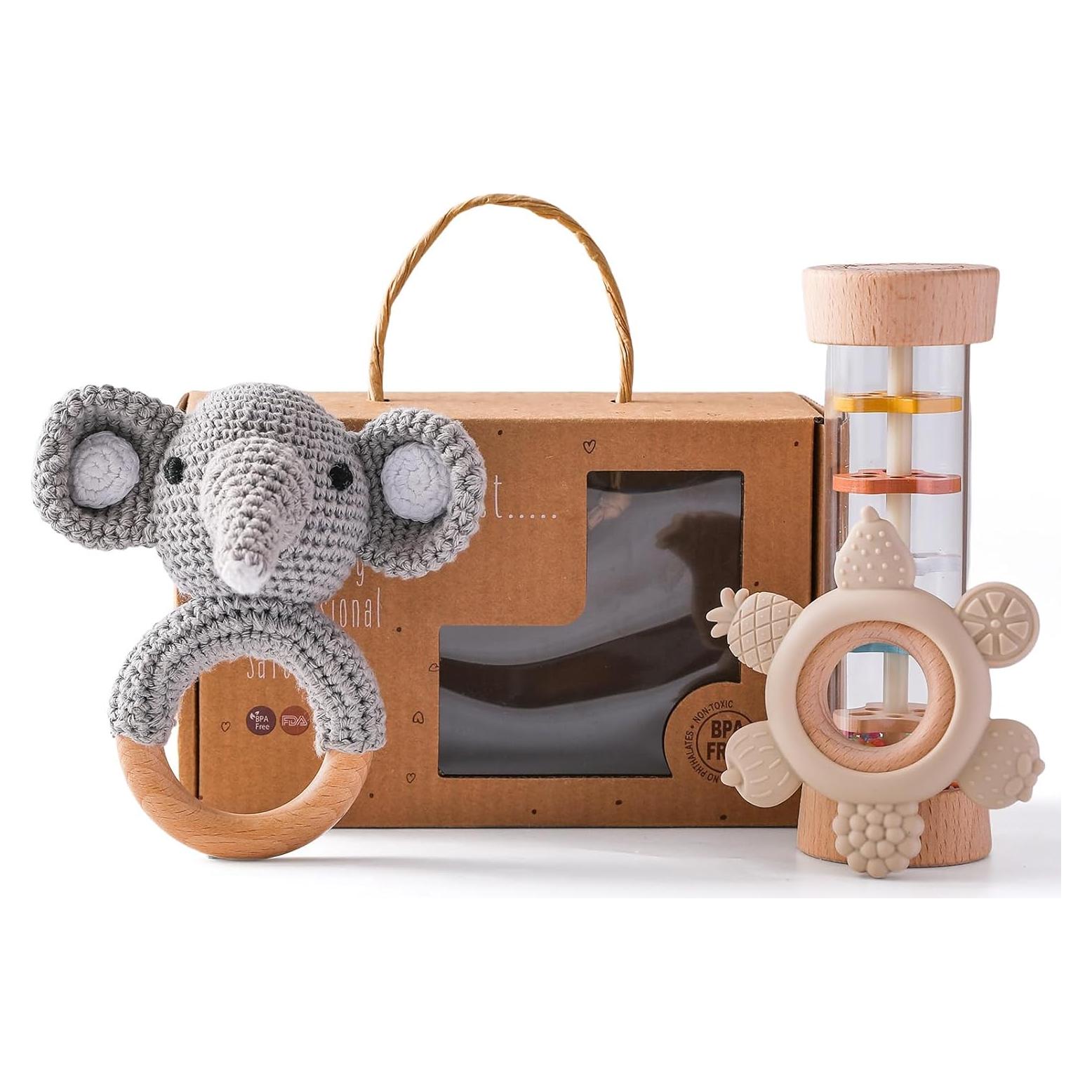 Juego de Sonajeros de Madera Youuys - 3 Piezas para Bebés