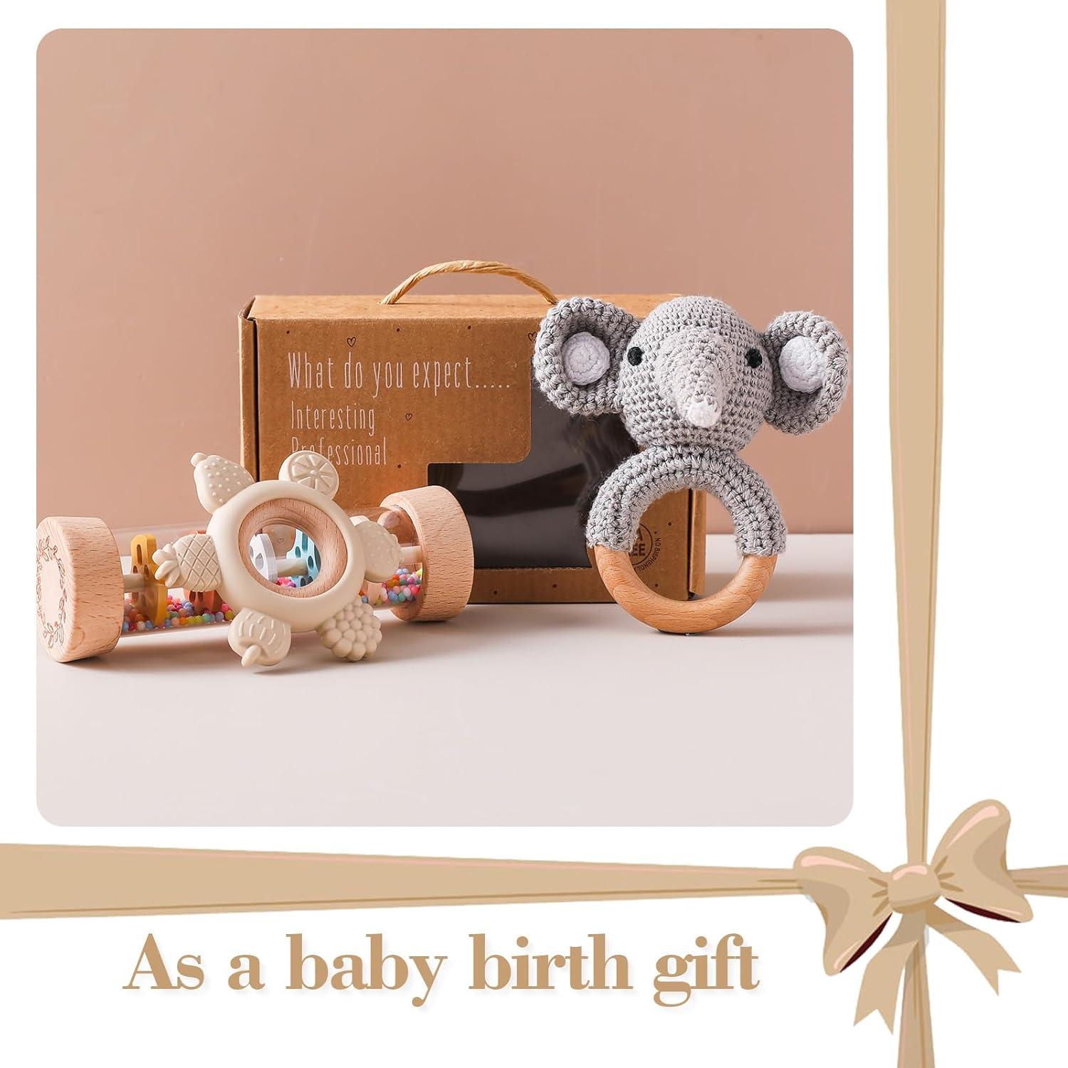 Juego de Sonajeros de Madera Youuys - 3 Piezas para Bebés