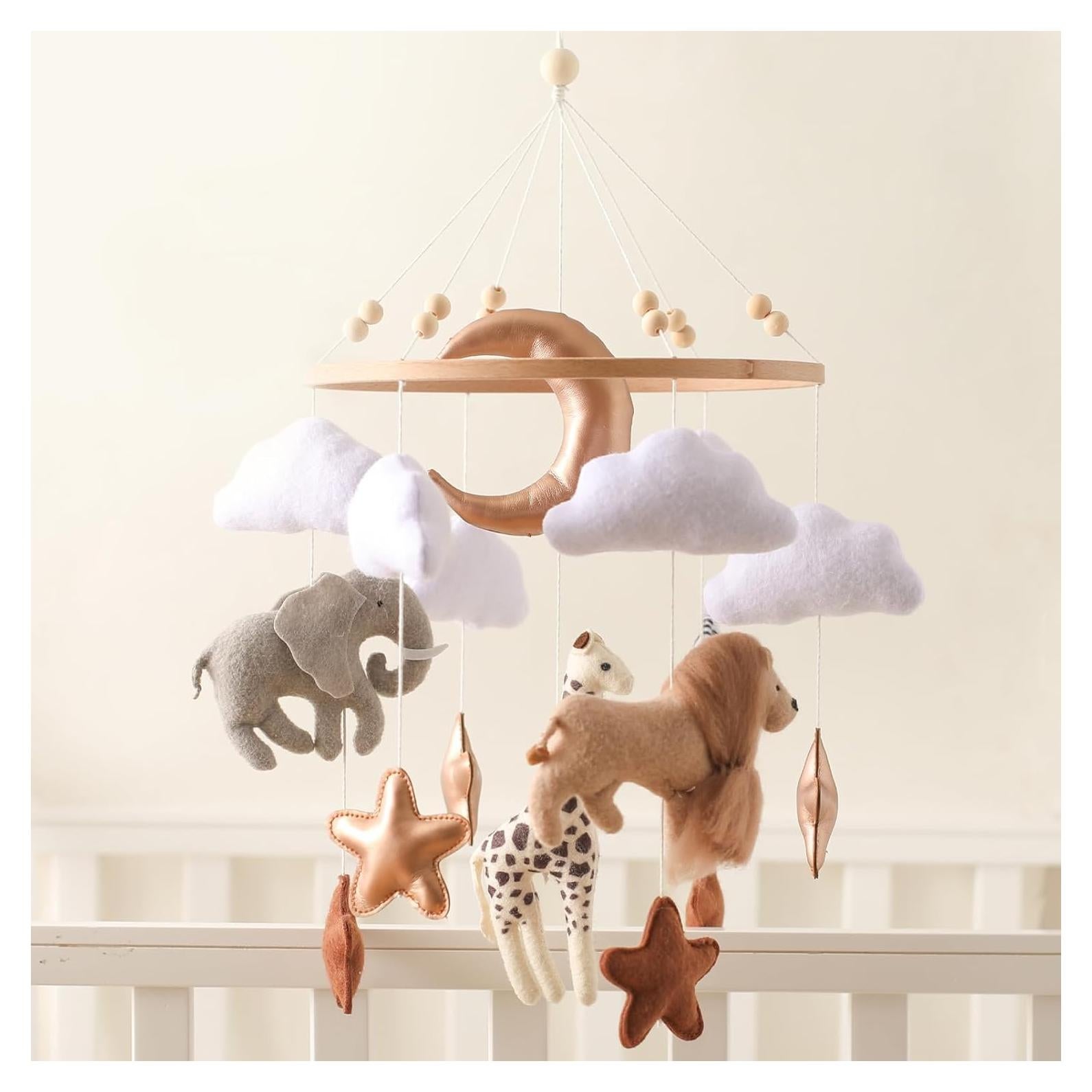 Móvil para cuna Ikubigu Reino Animal 23.5x23.5x52 cm