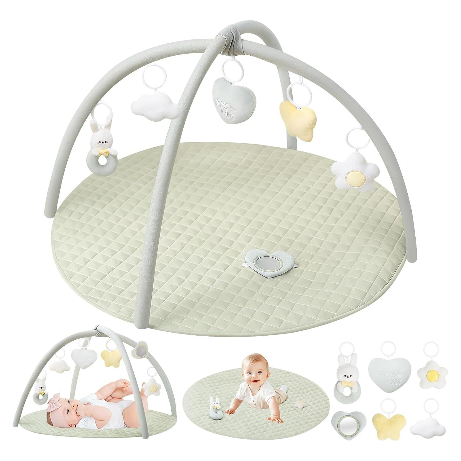 Gimnasio de Juego para Bebés PIIKAGO Verde 84cm con 6 Juguetes