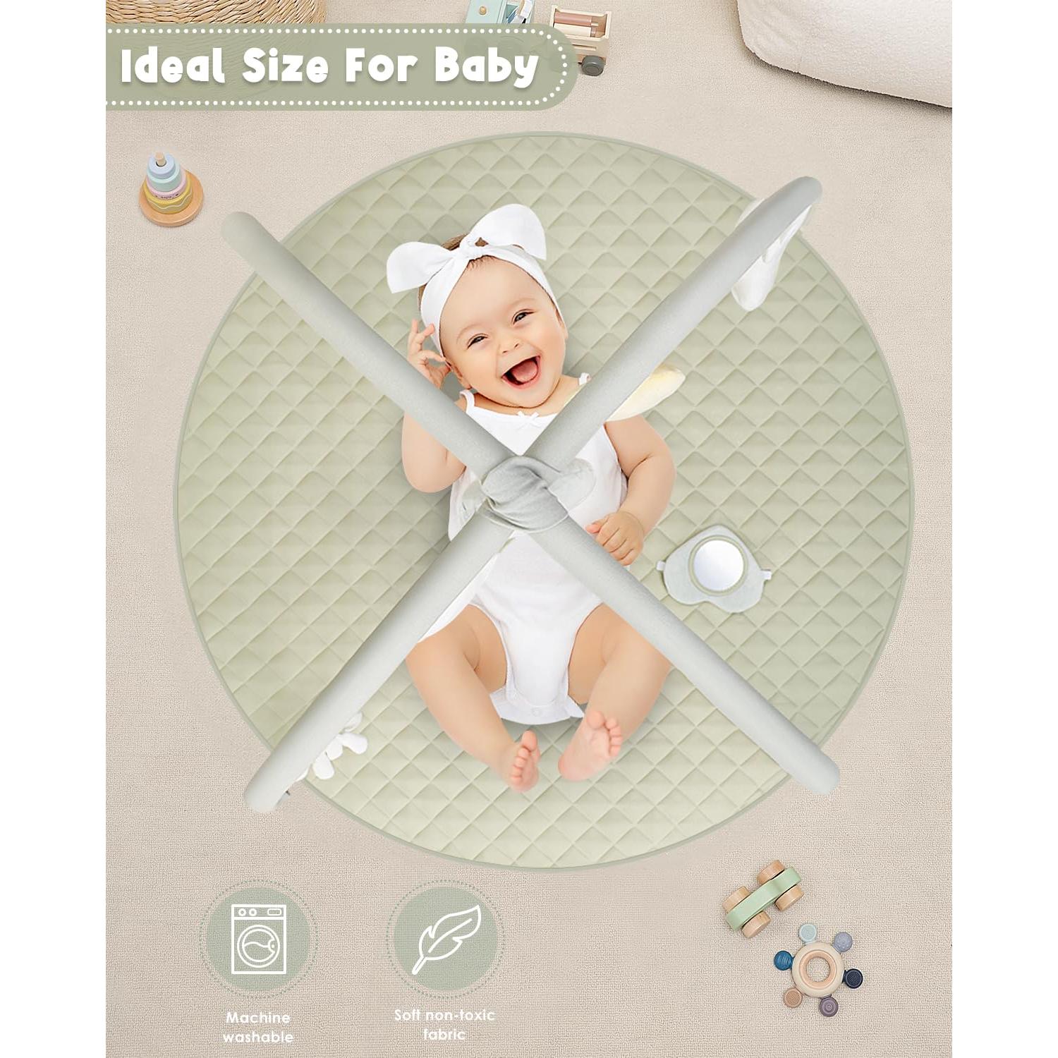 Gimnasio de Juego para Bebés PIIKAGO Verde 84cm con 6 Juguetes