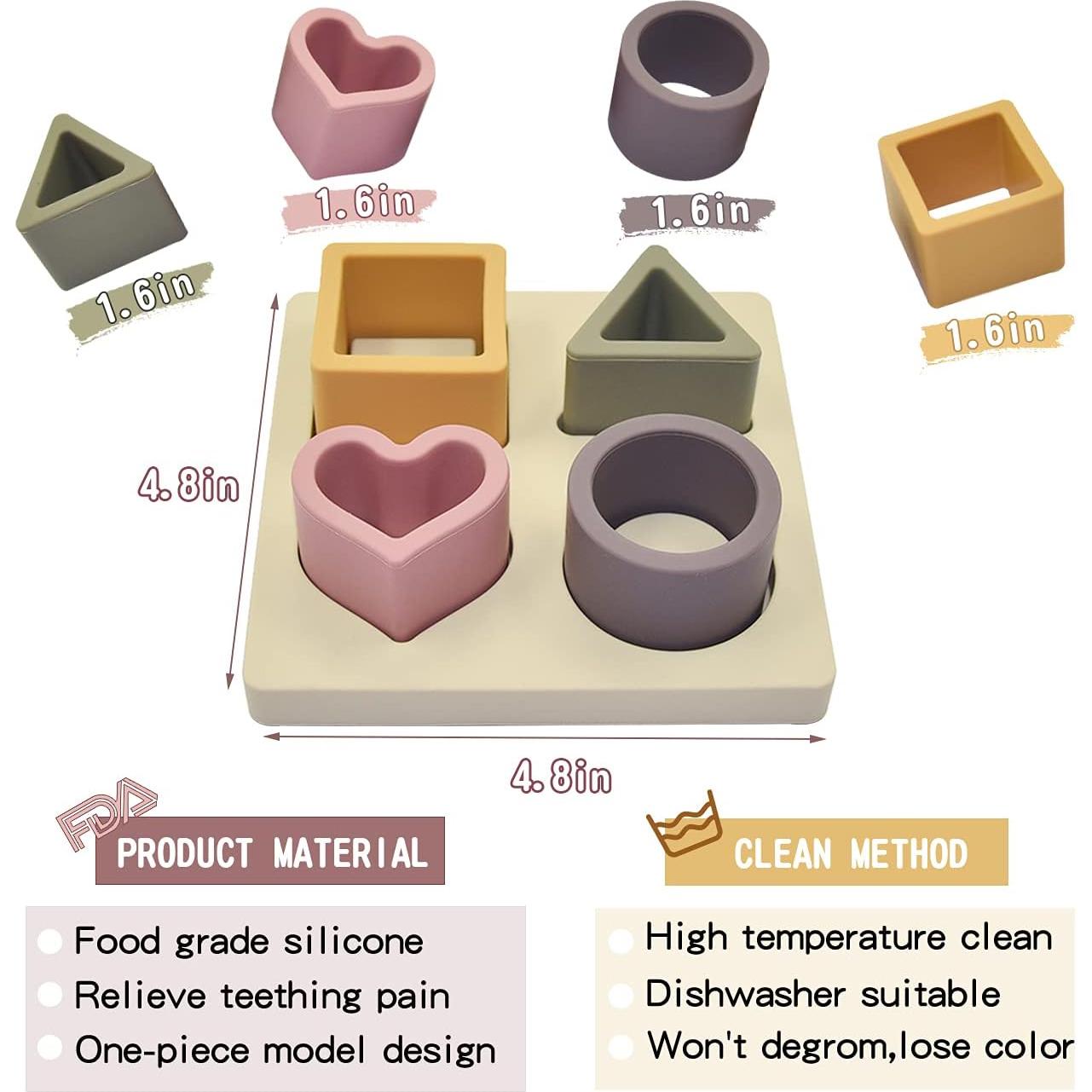 Juguete de Apilamiento y Clasificación HETOMI Silicona 12cm