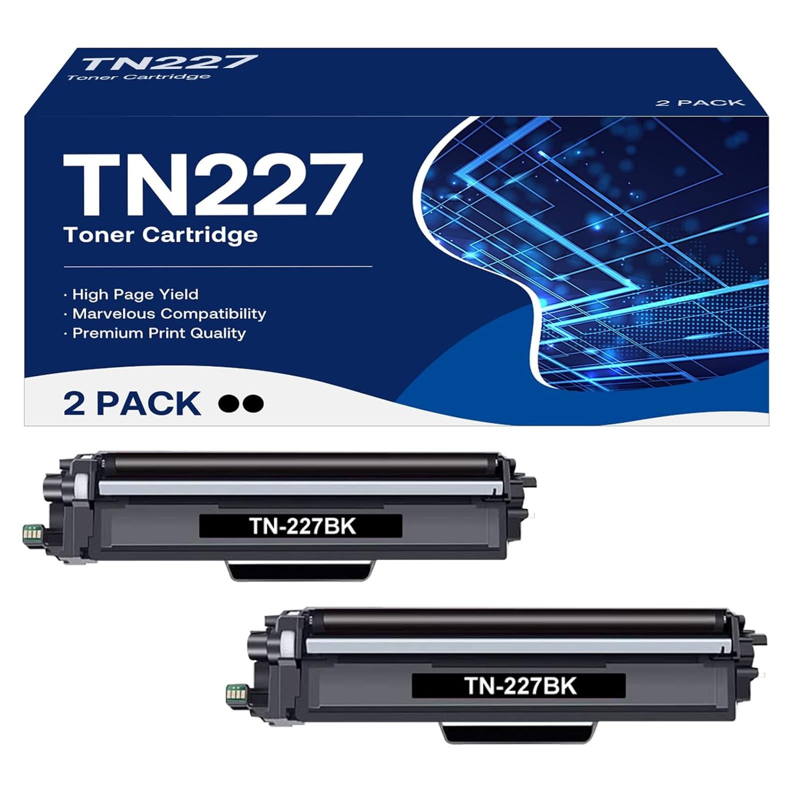 Cartucho de tóner compatible WEAREC TN227 Negro 2-Pack